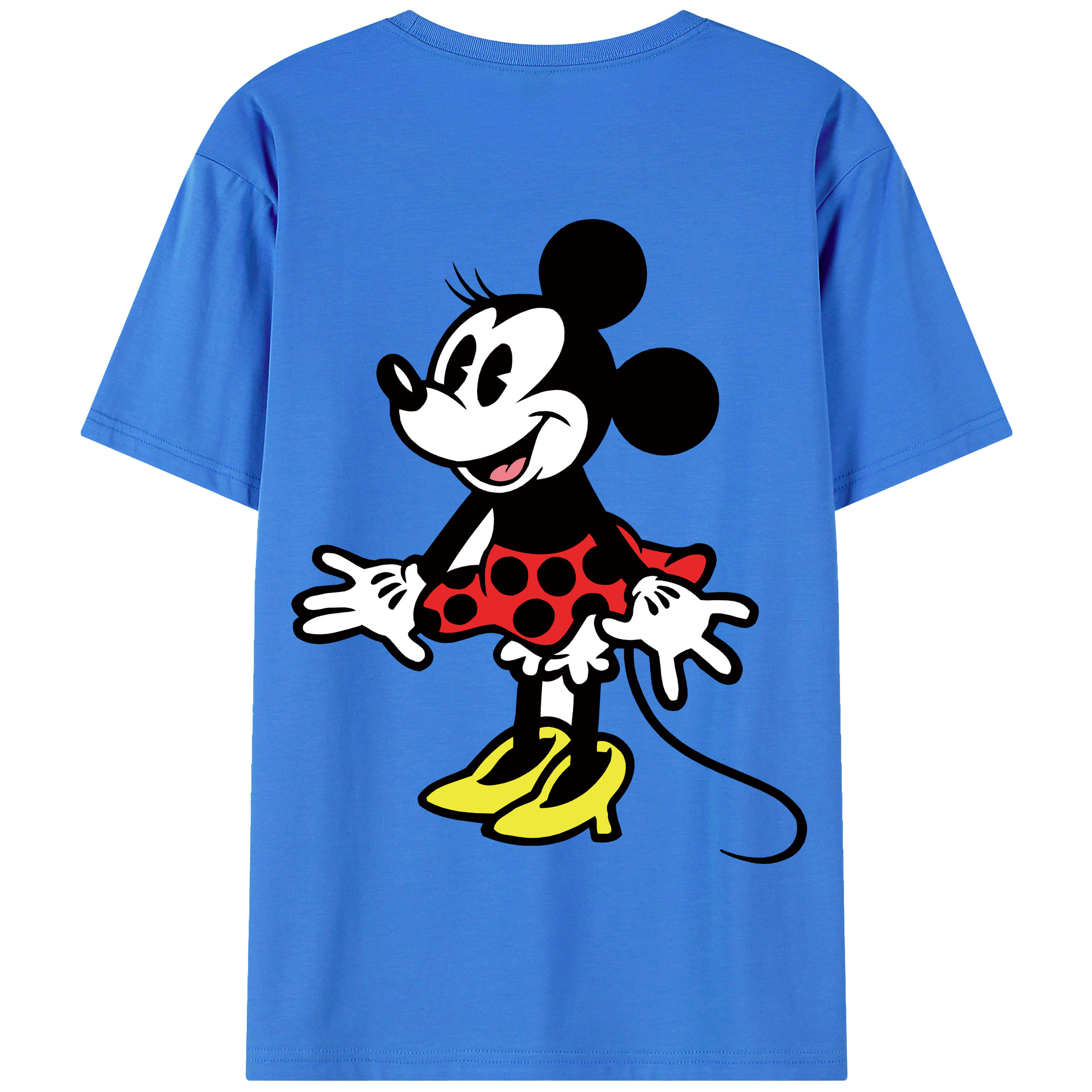 （画像用） ミッキーマウス Mickey Mouse 綿100％半袖Tシャツ（背面プリント）