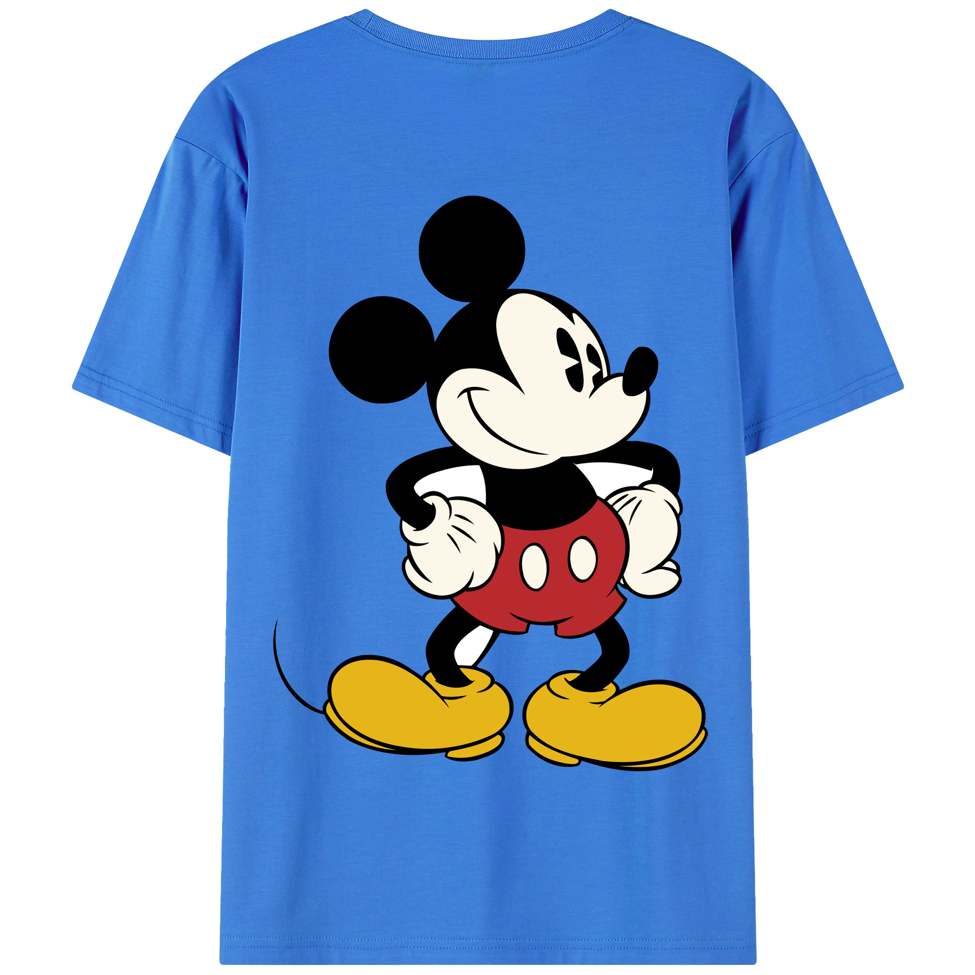 （画像用） ミッキーマウス Mickey Mouse 綿100％半袖Tシャツ（背面プリント）