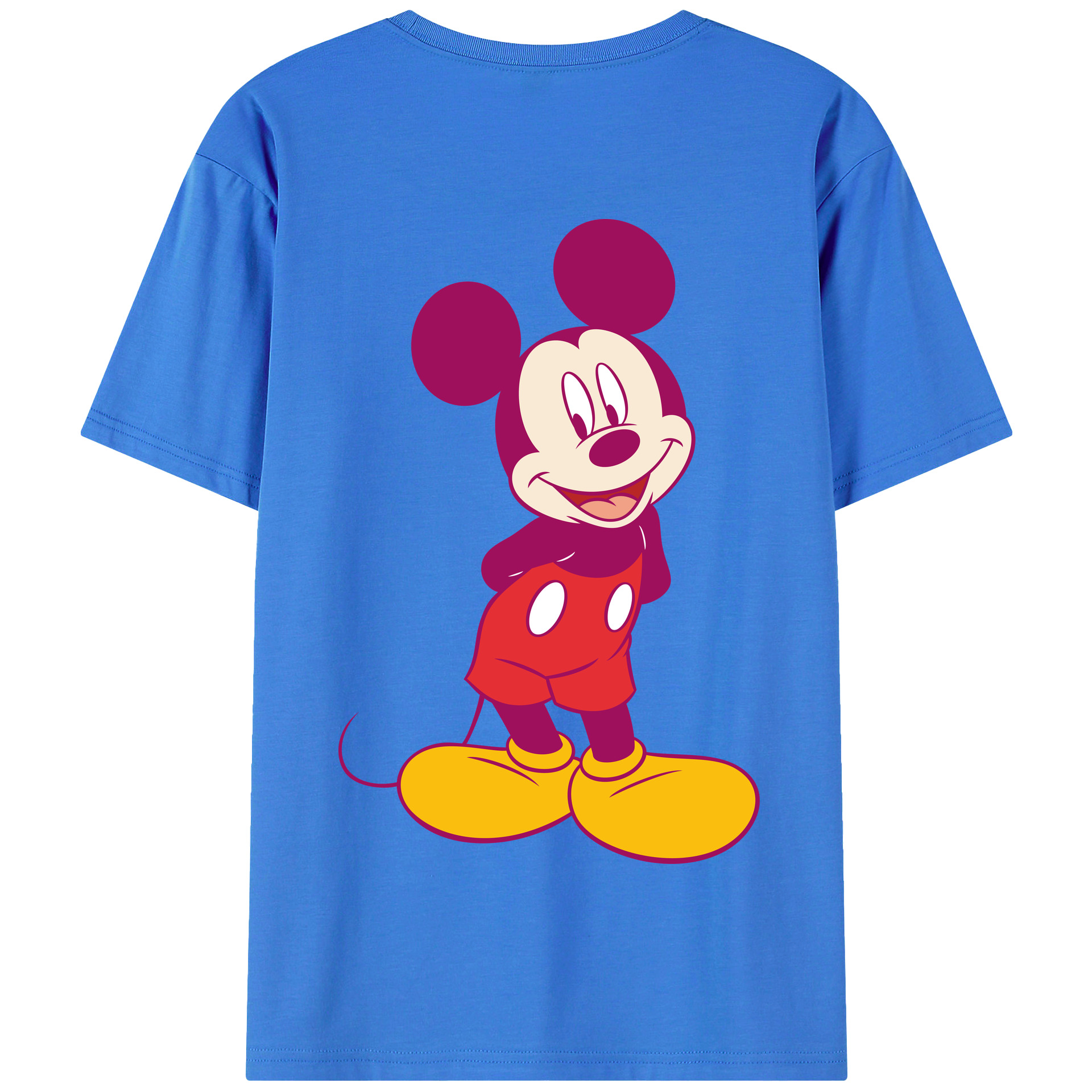 （画像用） ミッキーマウス Mickey Mouse 綿100％半袖Tシャツ（背面プリント）