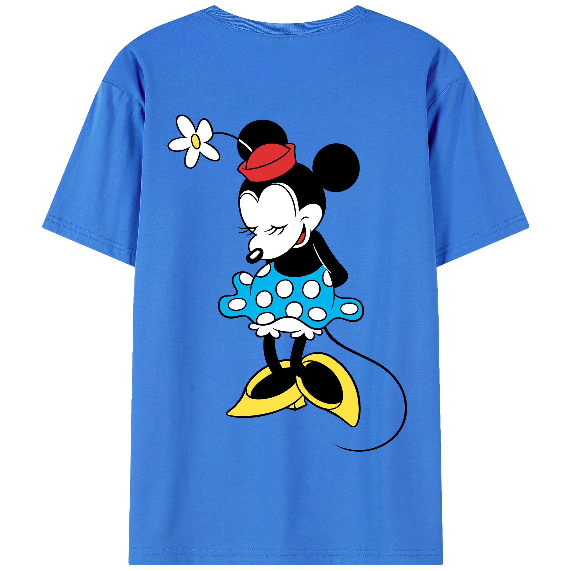 （画像用） ミッキーマウス Mickey Mouse 綿100％半袖Tシャツ（背面プリント）