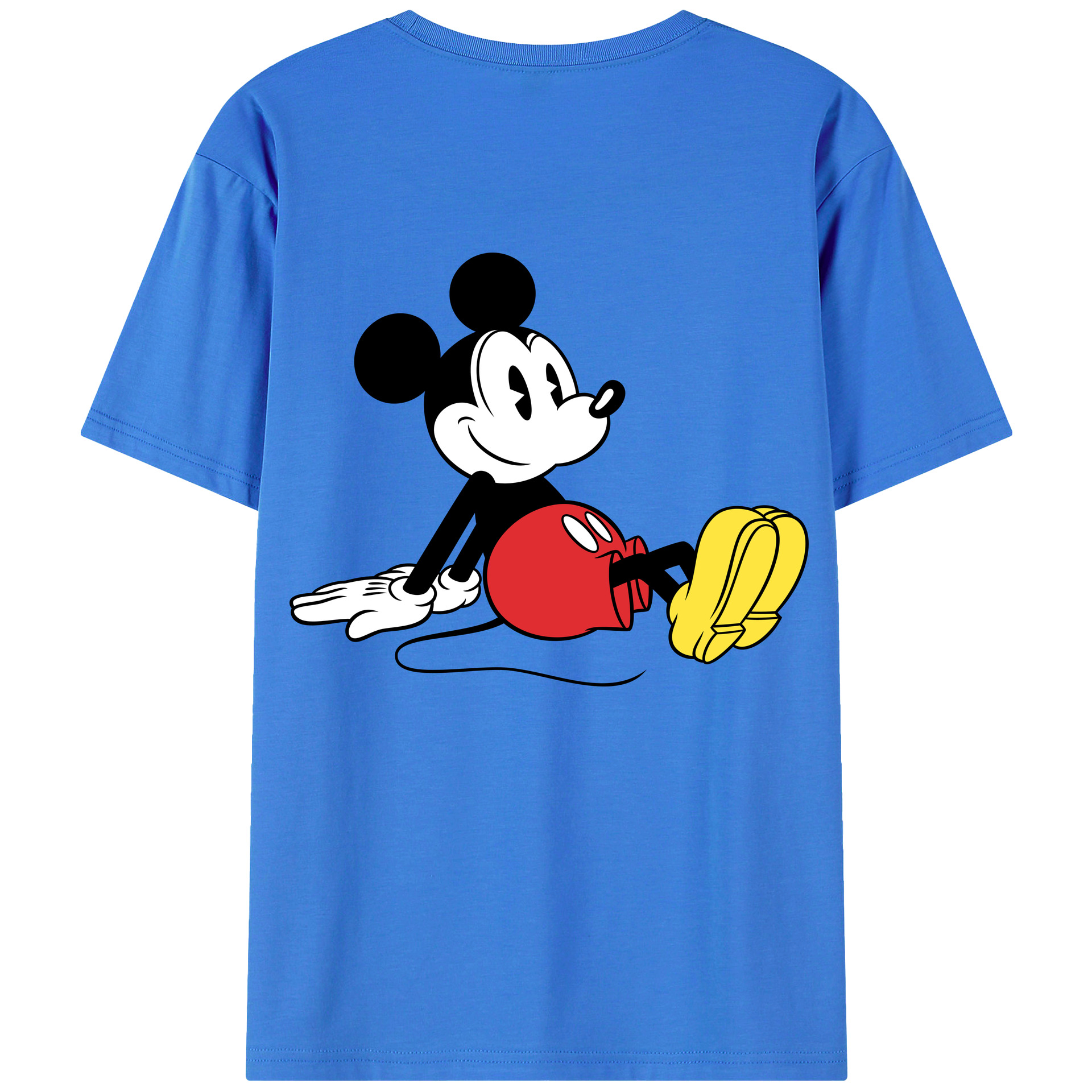 （画像用） ミッキーマウス Mickey Mouse 綿100％半袖Tシャツ（背面プリント）