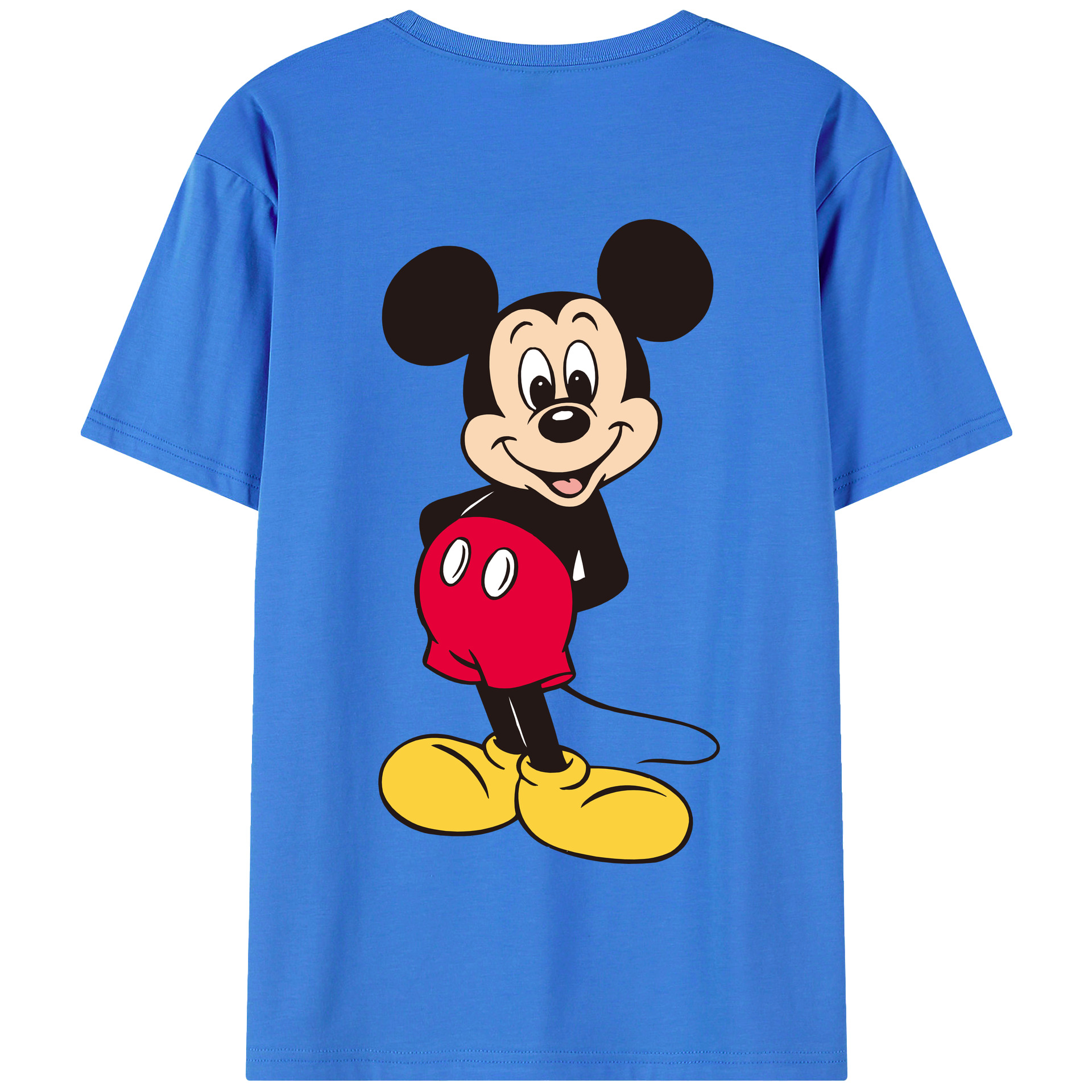 （画像用） ミッキーマウス Mickey Mouse 綿100％半袖Tシャツ（背面プリント）
