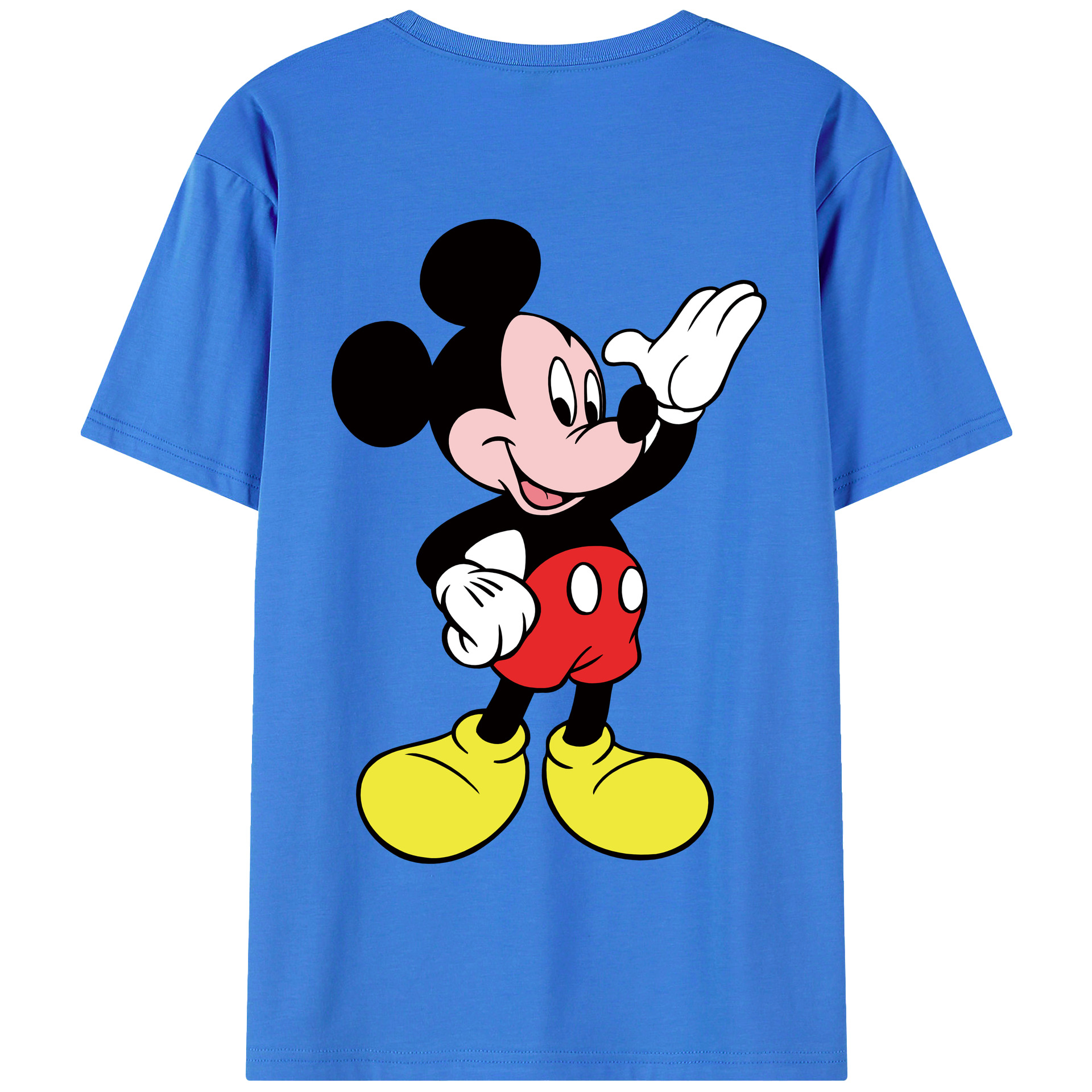 （画像用） ミッキーマウス Mickey Mouse 綿100％半袖Tシャツ（背面プリント）