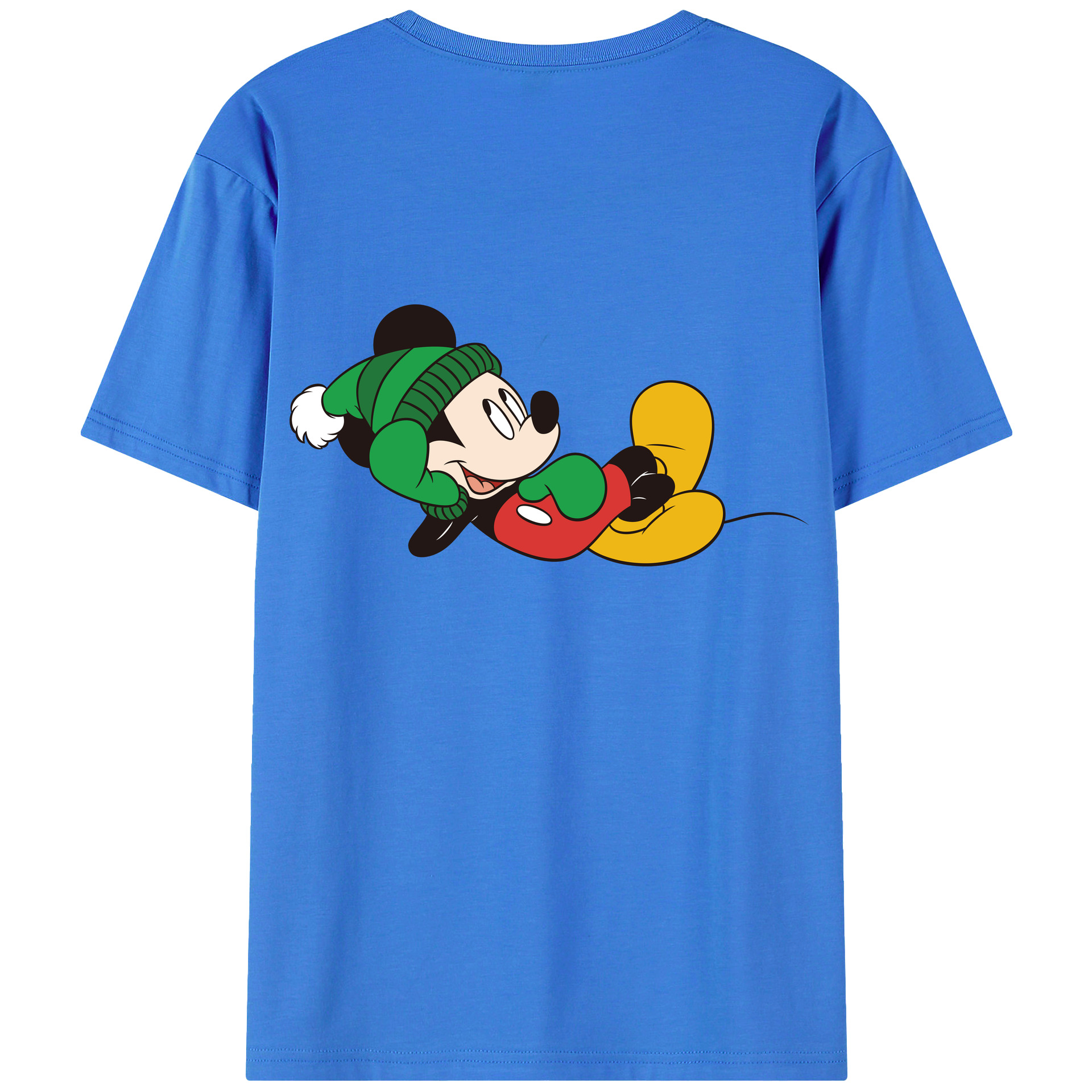（画像用） ミッキーマウス Mickey Mouse 綿100％半袖Tシャツ（背面プリント）