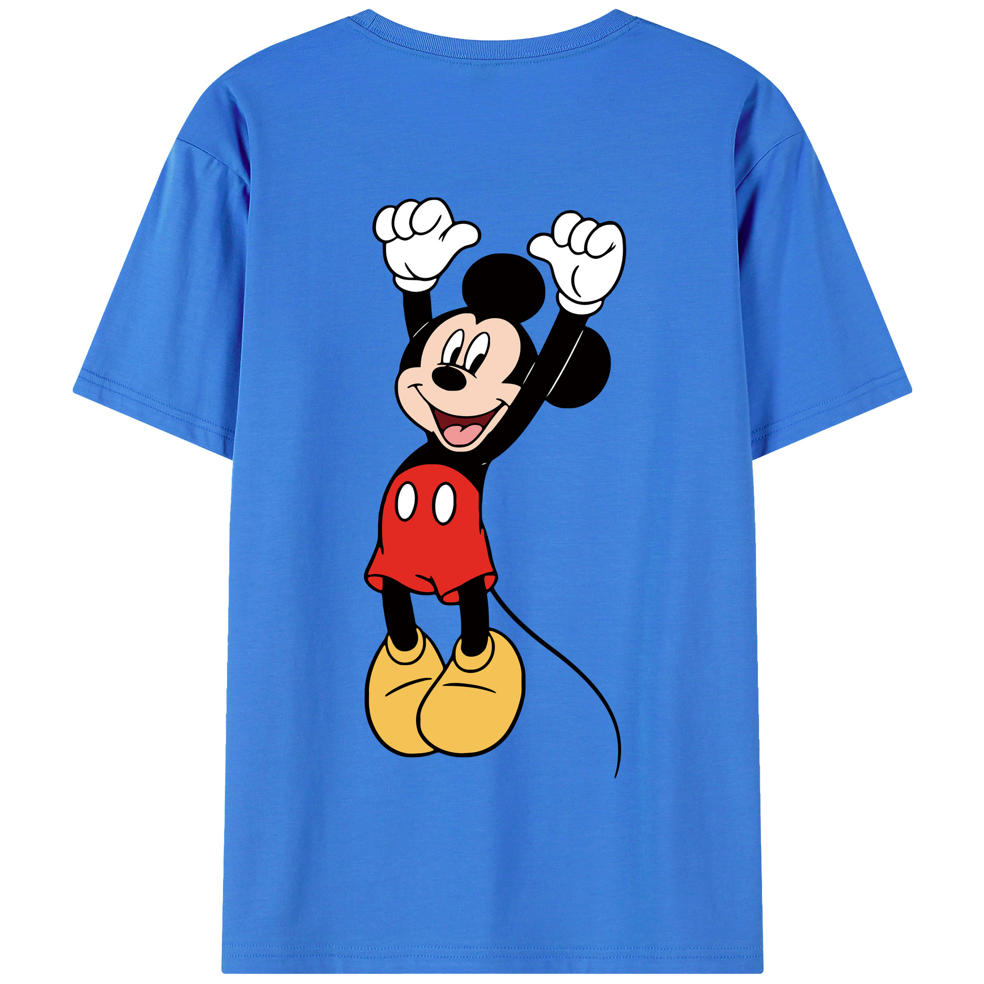 （画像用） ミッキーマウス Mickey Mouse 綿100％半袖Tシャツ（背面プリント）