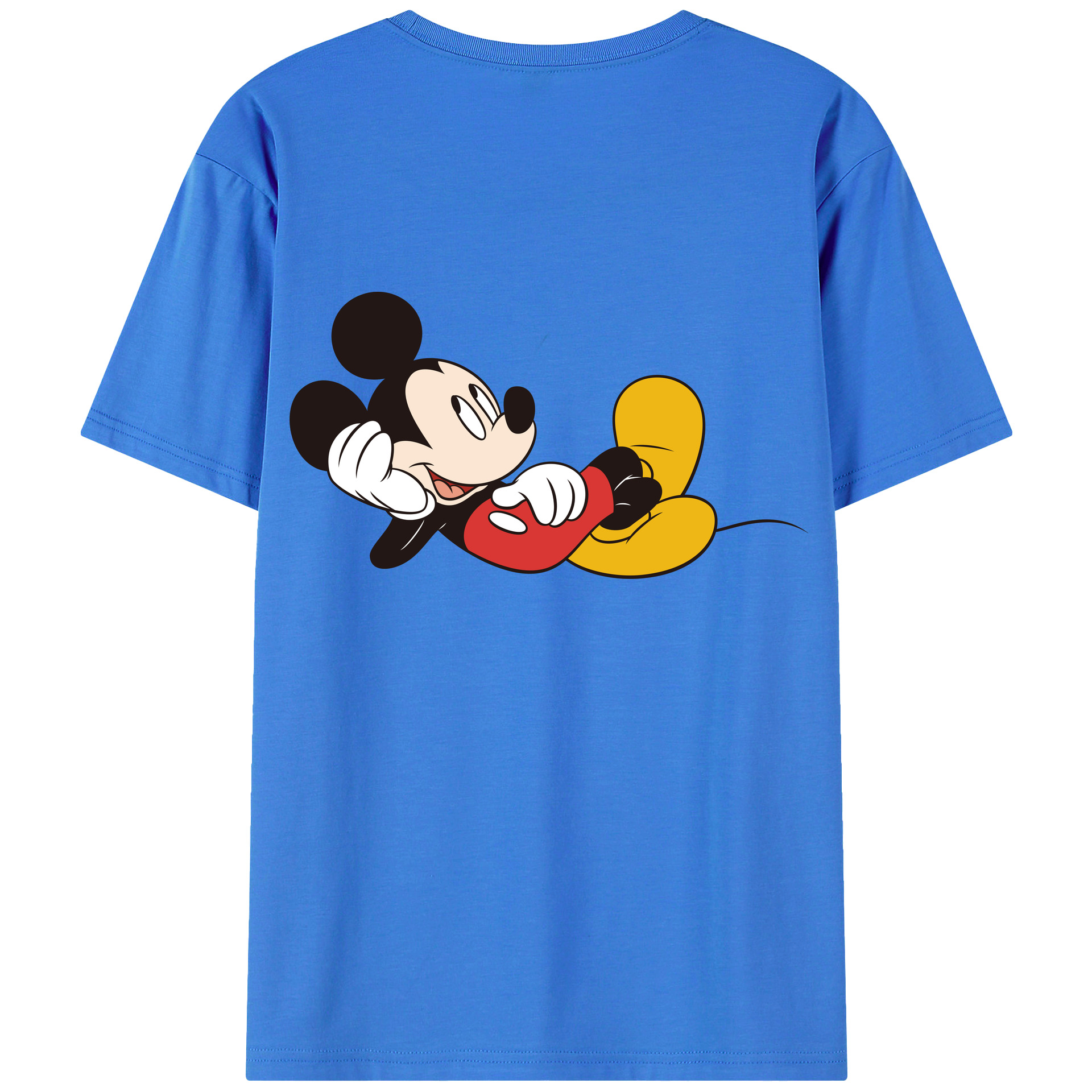 （画像用） ミッキーマウス Mickey Mouse 綿100％半袖Tシャツ（背面プリント）