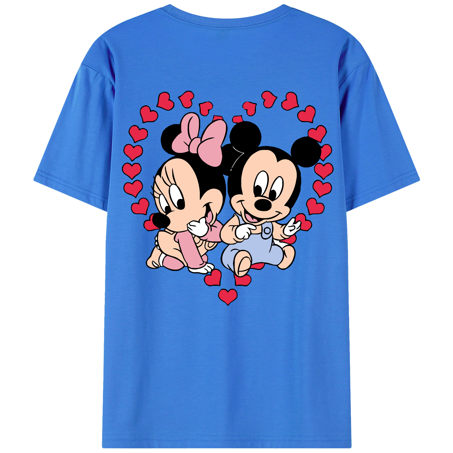 （画像用） ミッキーマウス Mickey Mouse 綿100％半袖Tシャツ（背面プリント）