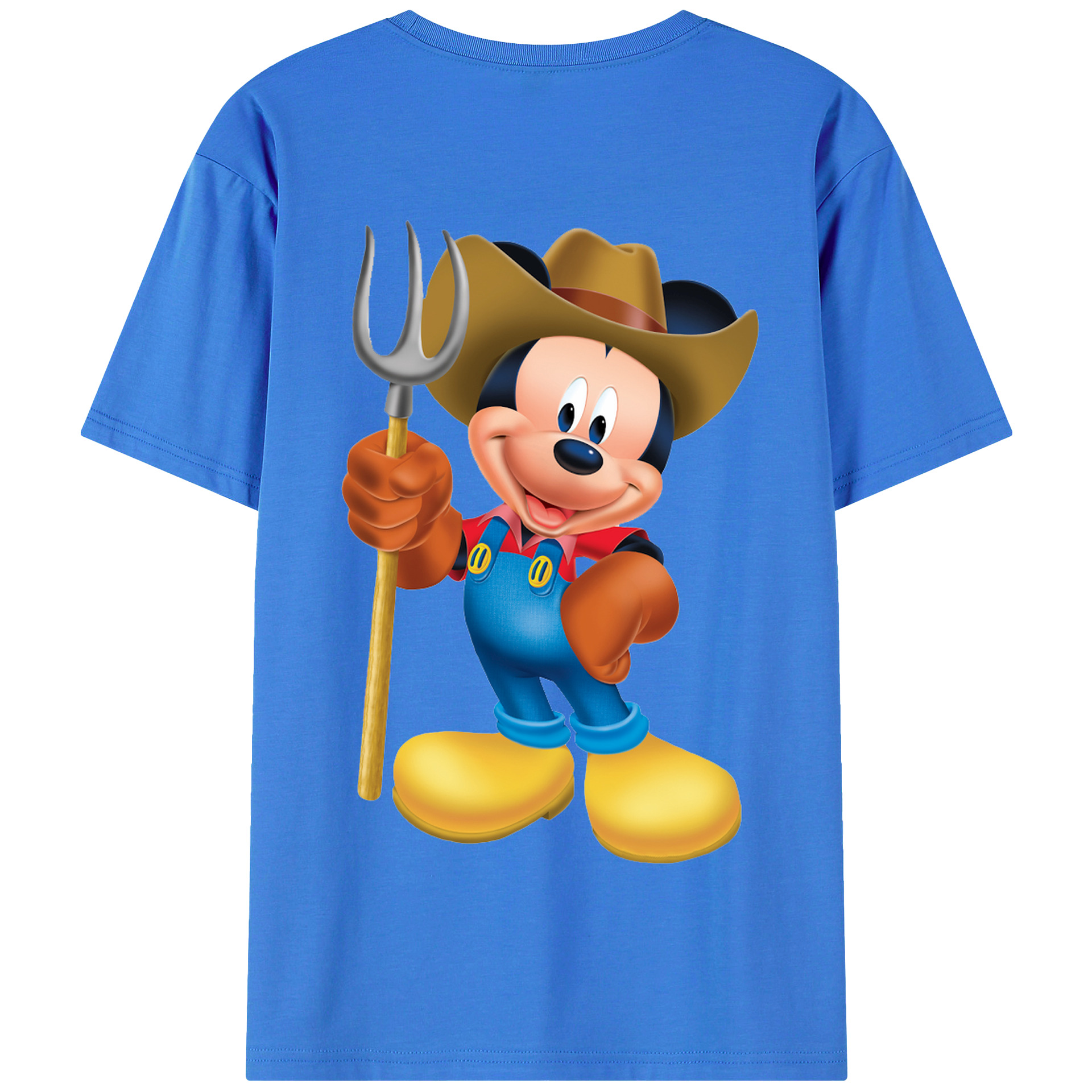 （画像用） ミッキーマウス Mickey Mouse 綿100％半袖Tシャツ（背面プリント）