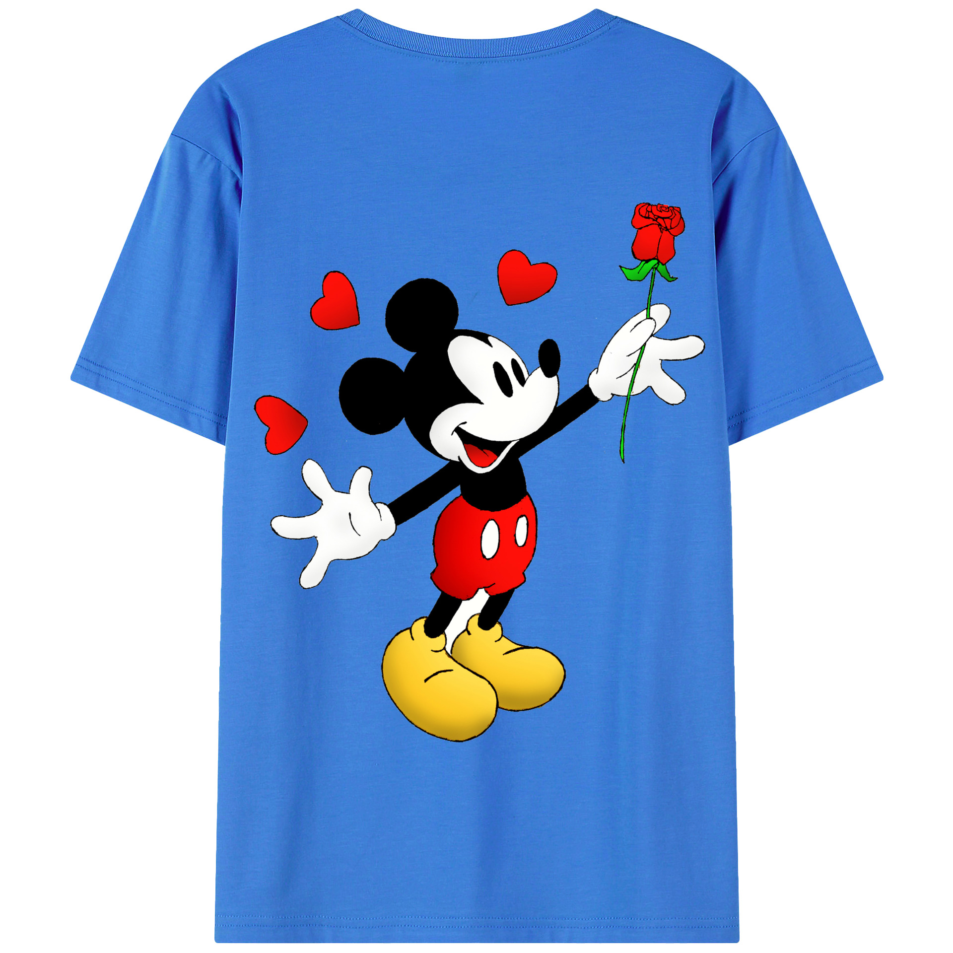 （画像用） ミッキーマウス Mickey Mouse 綿100％半袖Tシャツ（背面プリント）