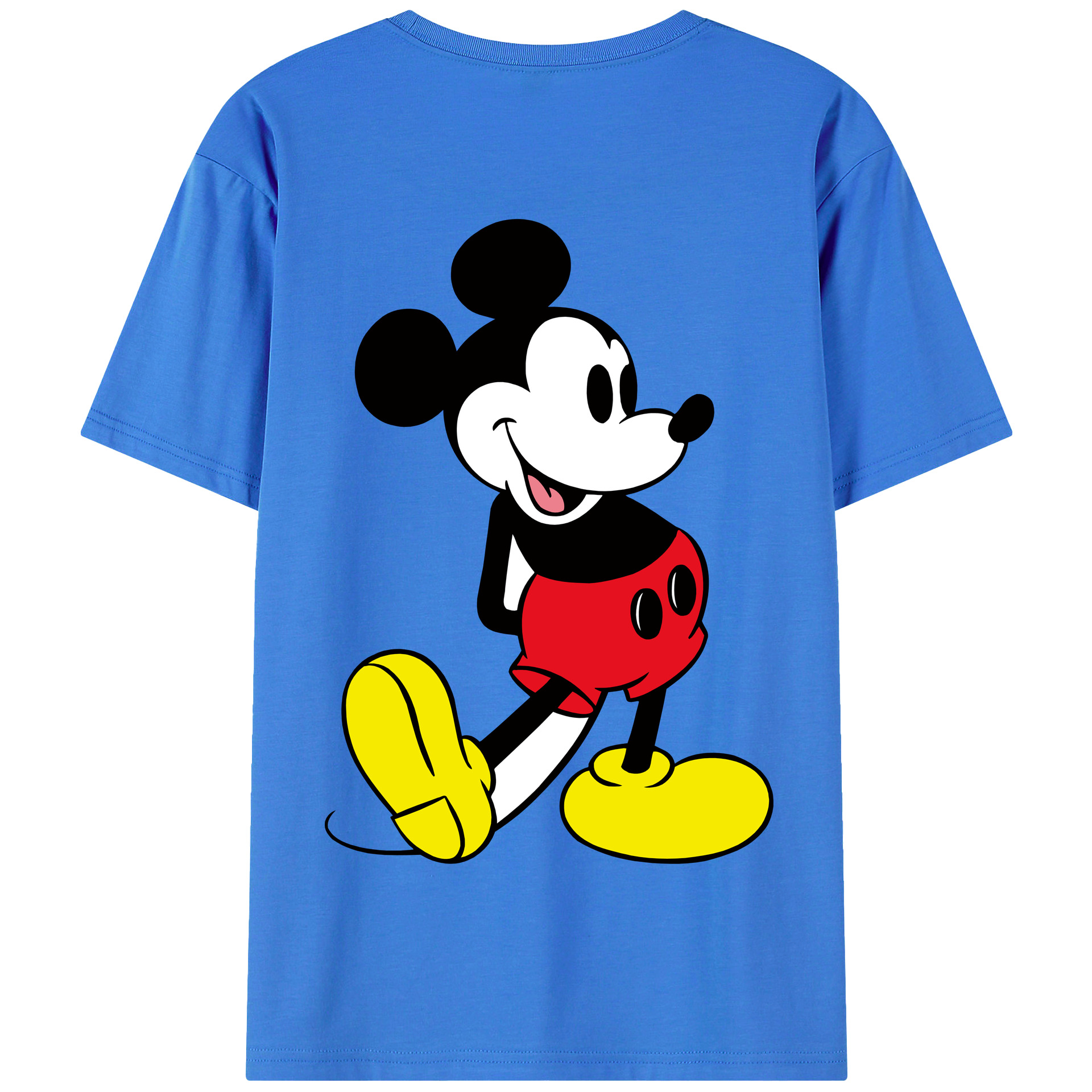 （画像用） ミッキーマウス Mickey Mouse 綿100％半袖Tシャツ（背面プリント）