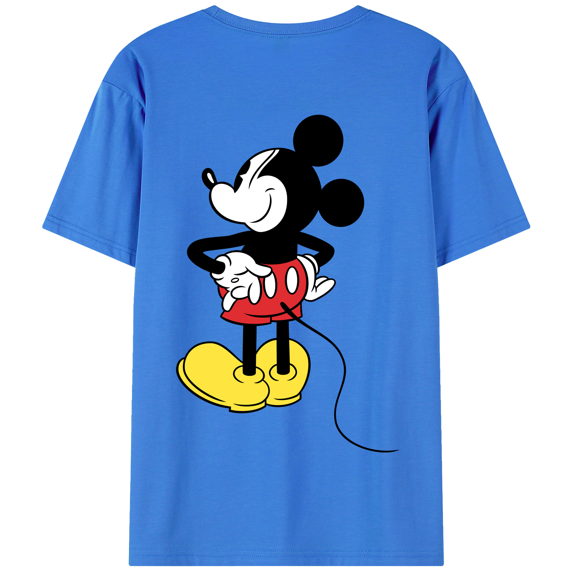 （画像用） ミッキーマウス Mickey Mouse 綿100％半袖Tシャツ（背面プリント）