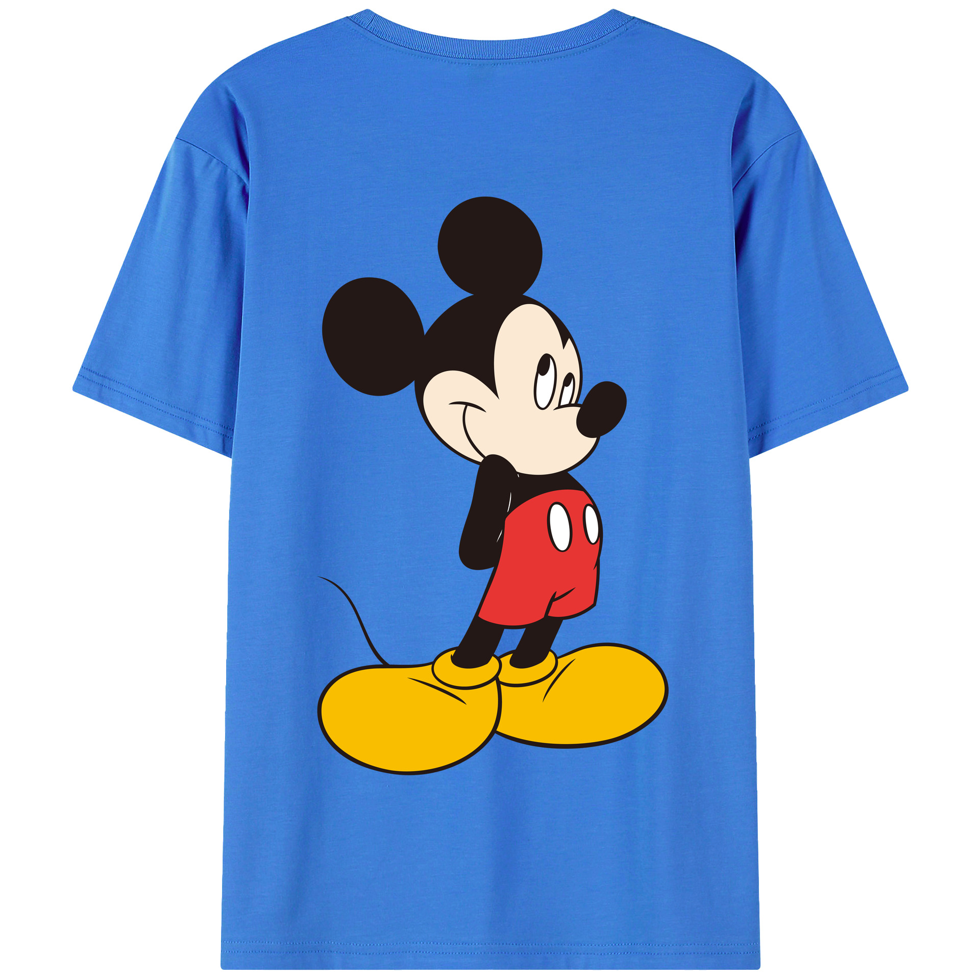 （画像用） ミッキーマウス Mickey Mouse 綿100％半袖Tシャツ（背面プリント）