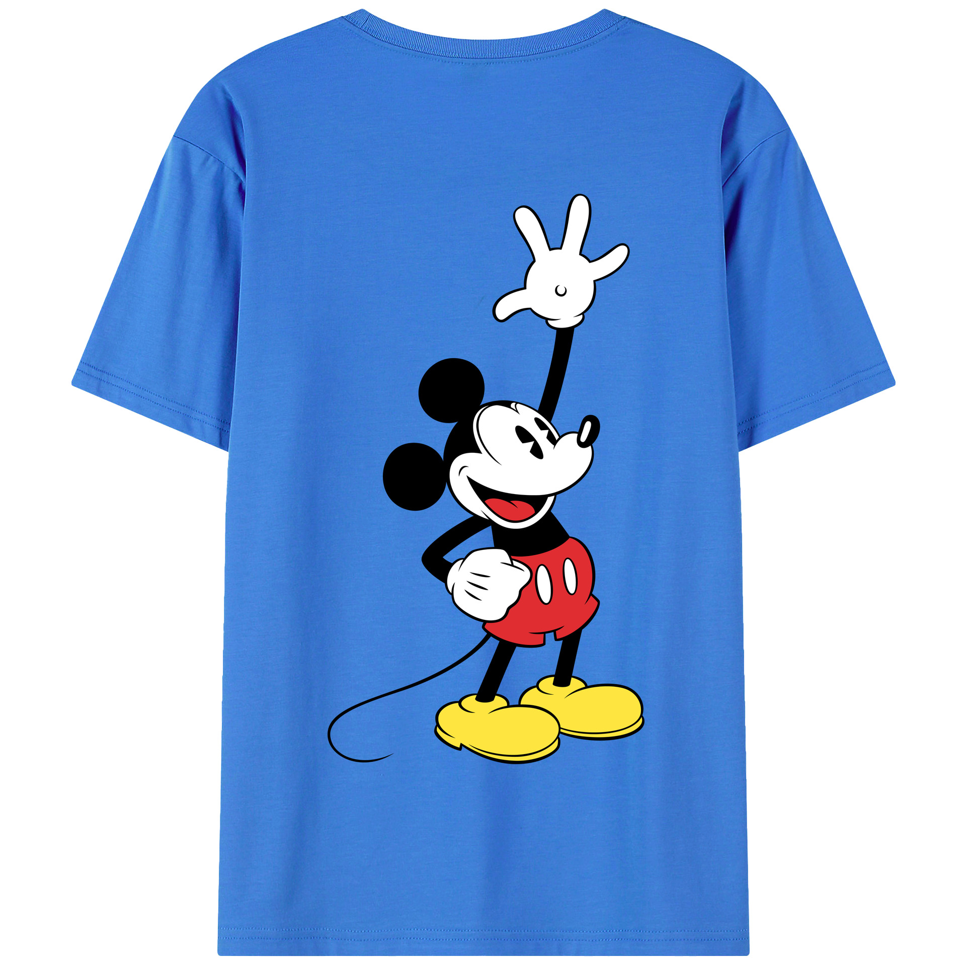 （画像用） ミッキーマウス Mickey Mouse 綿100％半袖Tシャツ（背面プリント）