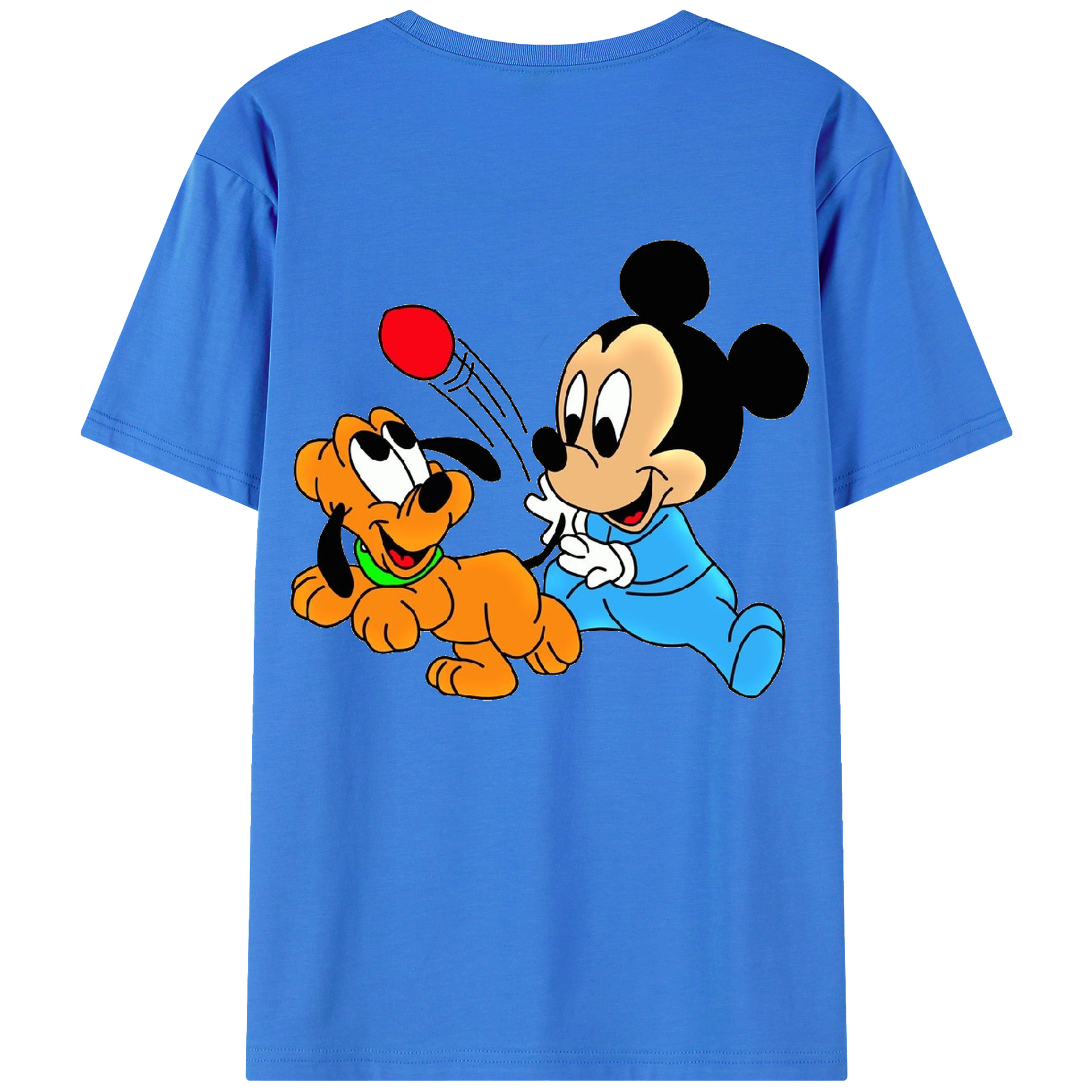 （画像用） ミッキーマウス Mickey Mouse 綿100％半袖Tシャツ（背面プリント）