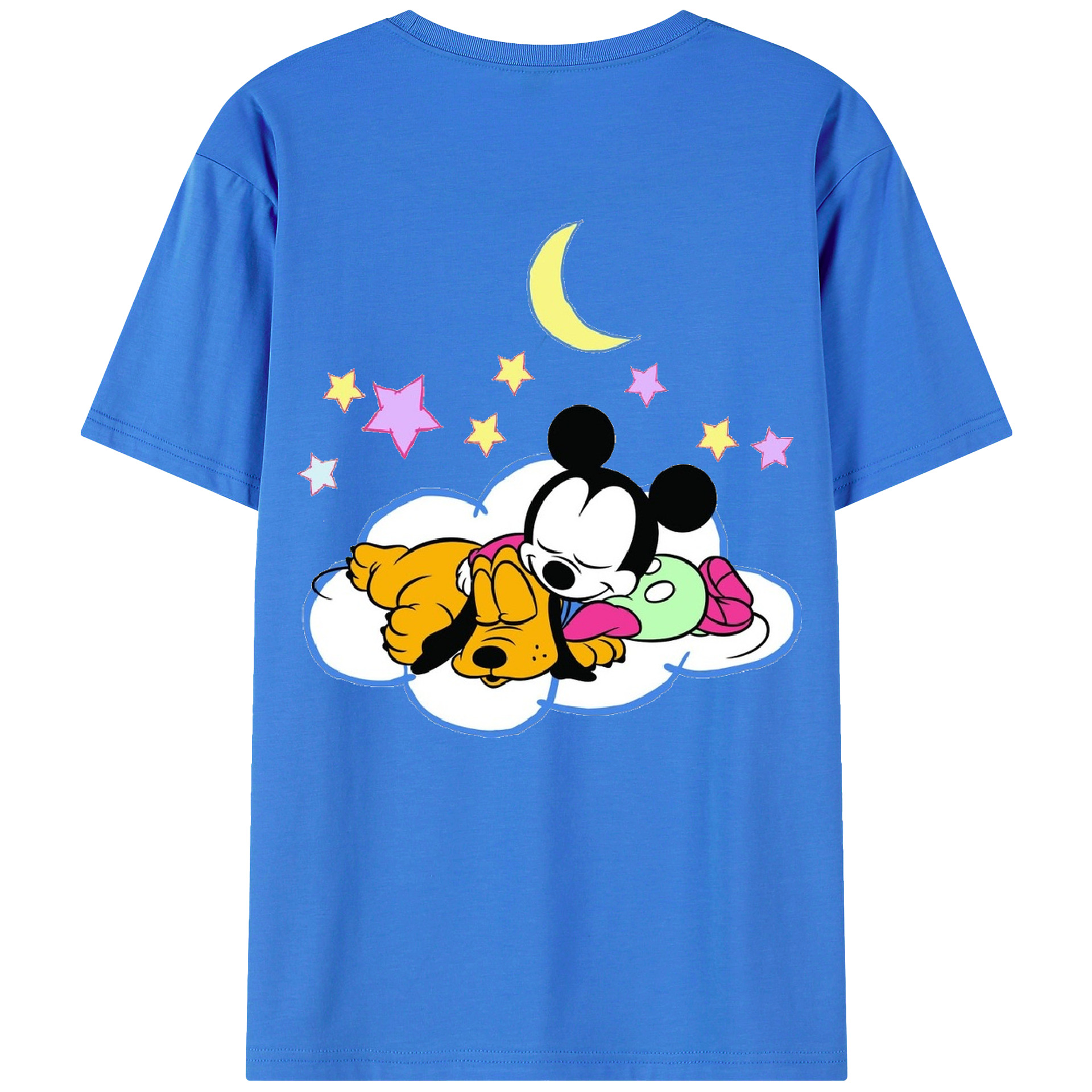 （画像用） ミッキーマウス Mickey Mouse 綿100％半袖Tシャツ（背面プリント）