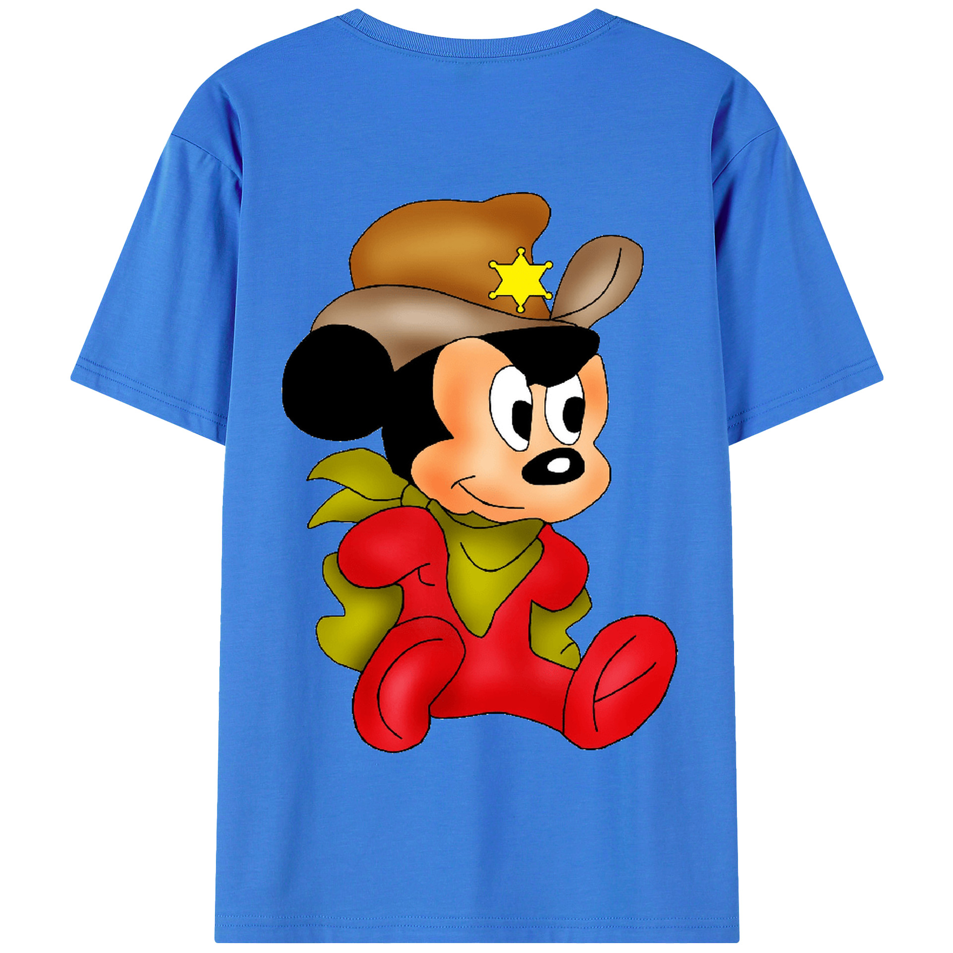 （画像用） ミッキーマウス Mickey Mouse 綿100％半袖Tシャツ（背面プリント）