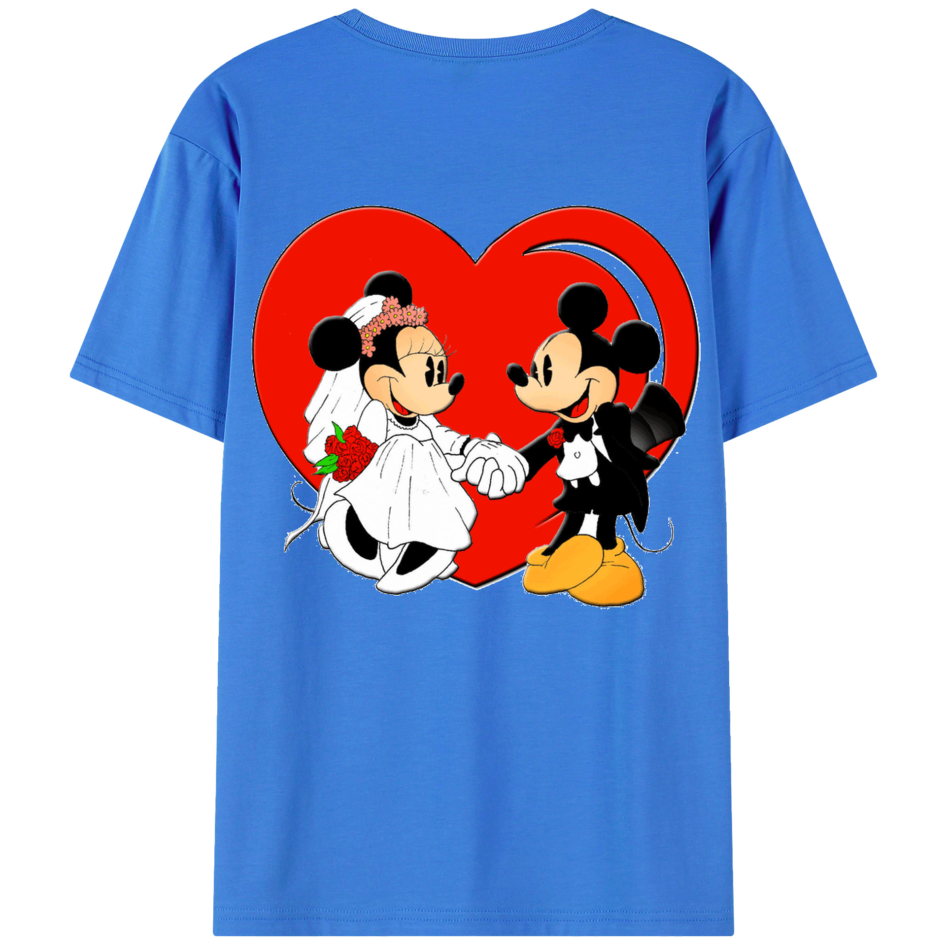 （画像用） ミッキーマウス Mickey Mouse 綿100％半袖Tシャツ（背面プリント）