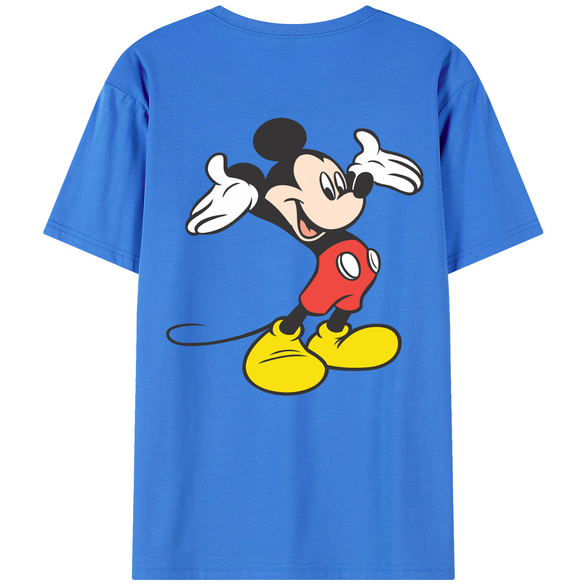 （画像用） ミッキーマウス Mickey Mouse 綿100％半袖Tシャツ（背面プリント）