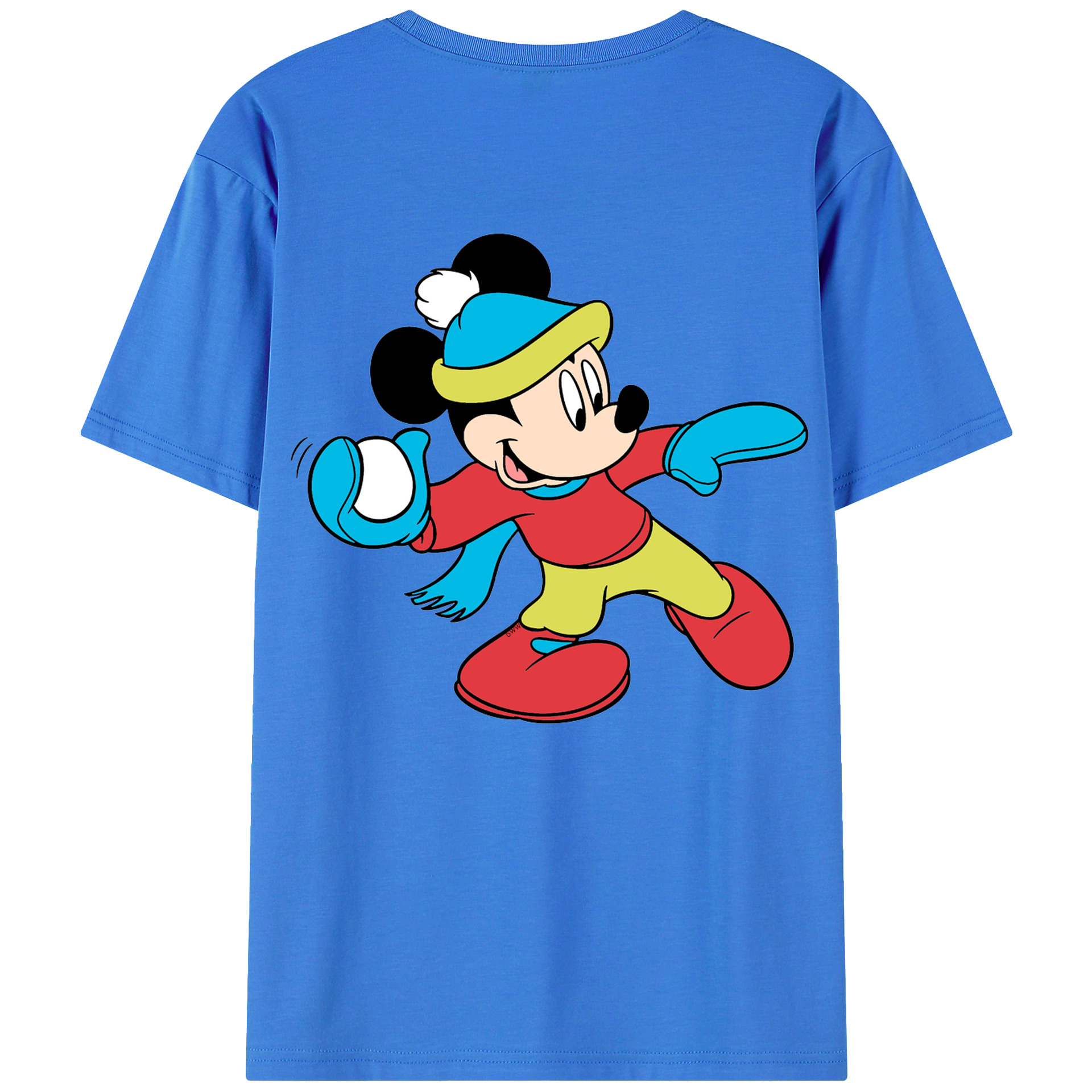（画像用） ミッキーマウス Mickey Mouse 綿100％半袖Tシャツ（背面プリント）