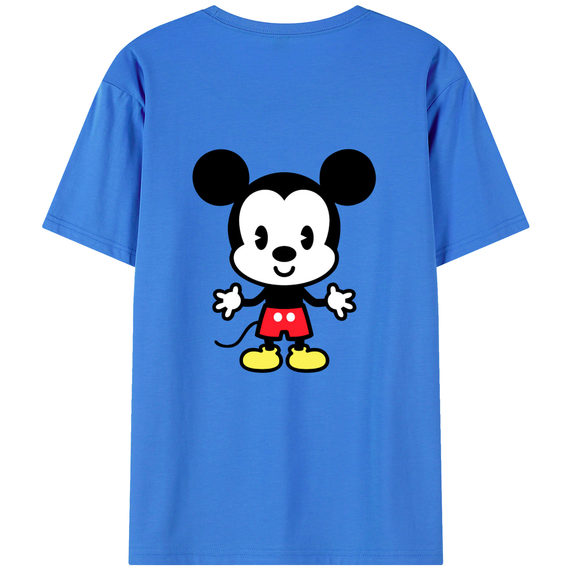 （画像用） ミッキーマウス Mickey Mouse 綿100％半袖Tシャツ（背面プリント）