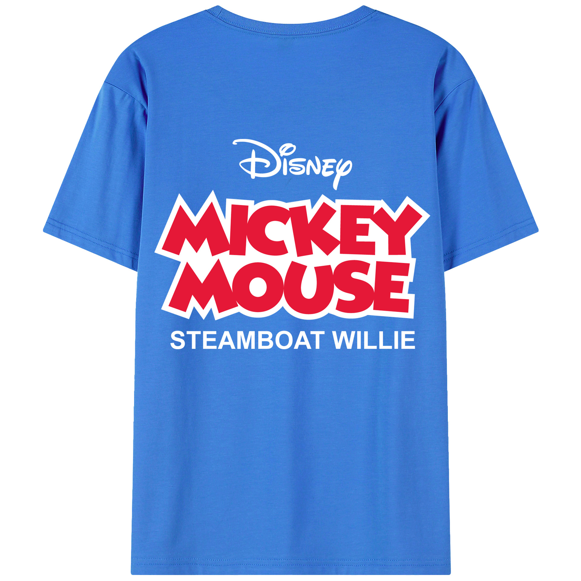 （画像用） ミッキーマウス Mickey Mouse 綿100％半袖Tシャツ（背面プリント）