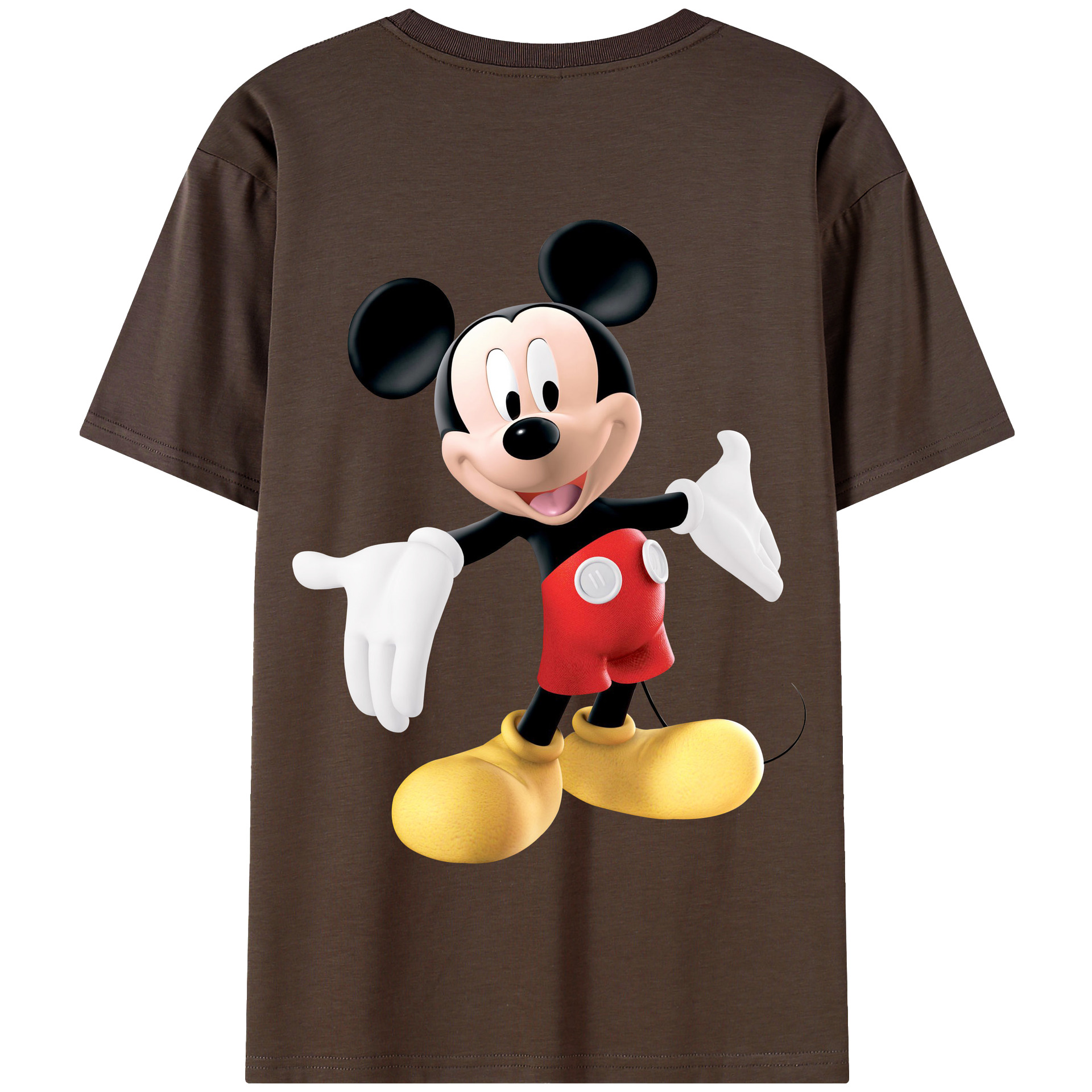 （画像用） ミッキーマウス Mickey Mouse 綿100％半袖Tシャツ（背面プリント）