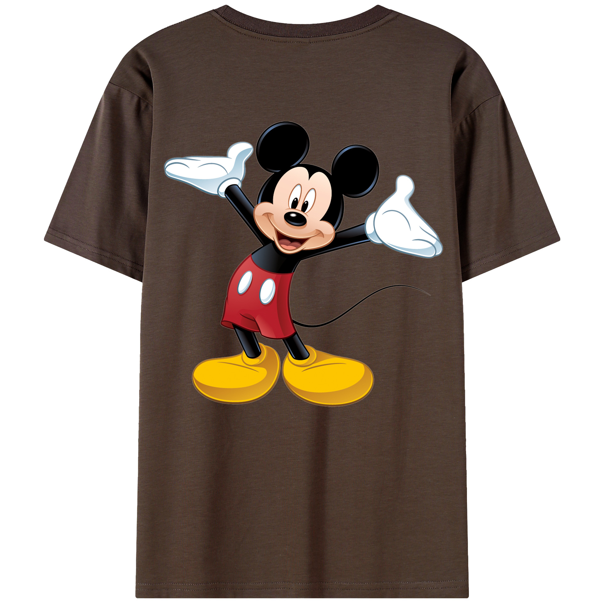 （画像用） ミッキーマウス Mickey Mouse 綿100％半袖Tシャツ（背面プリント）