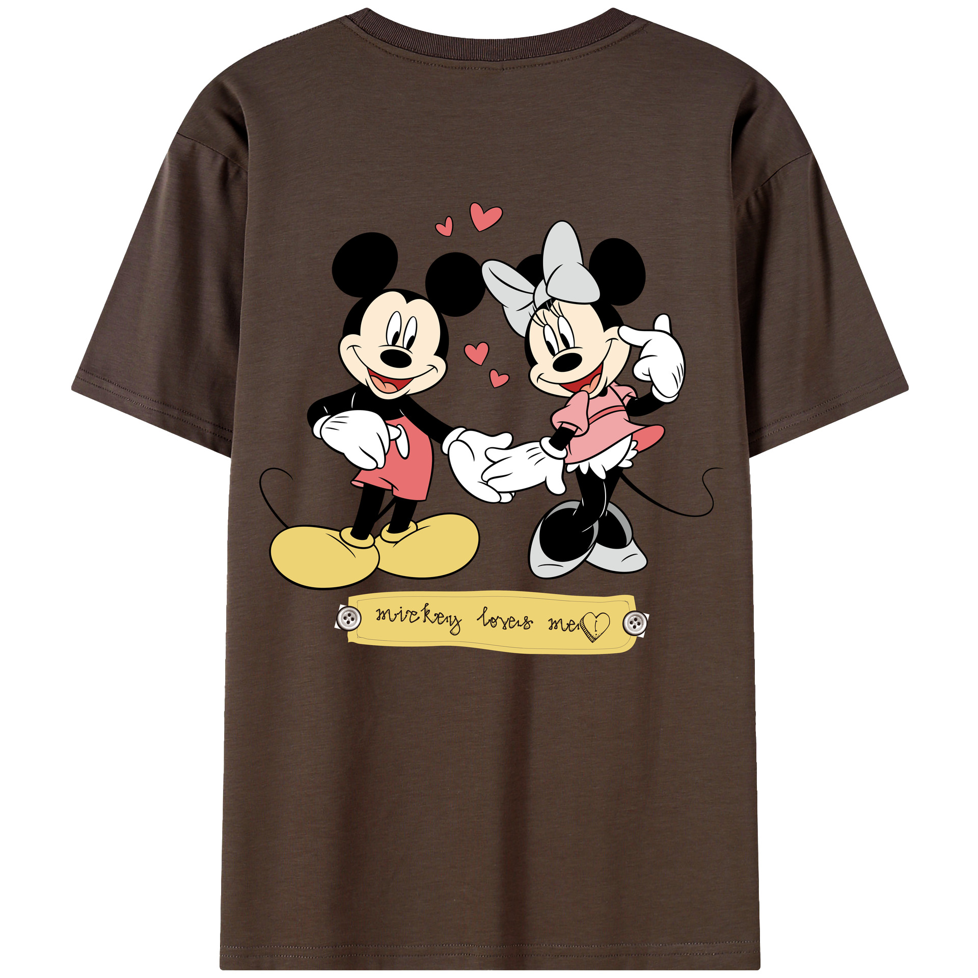 （画像用） ミッキーマウス Mickey Mouse 綿100％半袖Tシャツ（背面プリント）