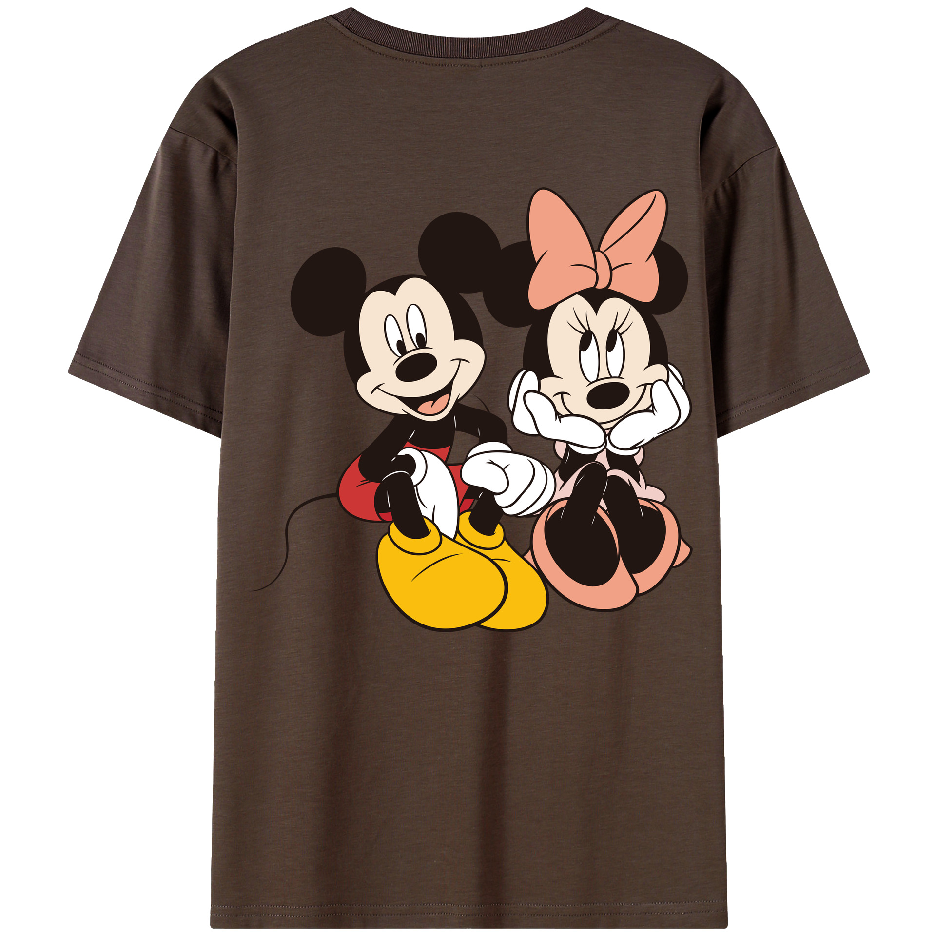 （画像用） ミッキーマウス Mickey Mouse 綿100％半袖Tシャツ（背面プリント）