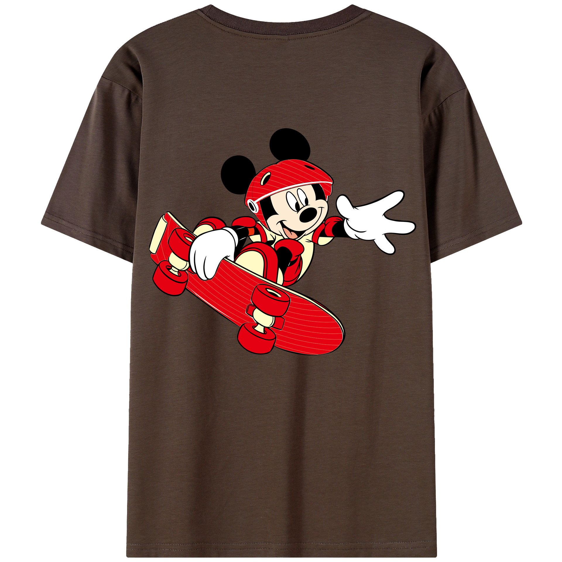 （画像用） ミッキーマウス Mickey Mouse 綿100％半袖Tシャツ（背面プリント）