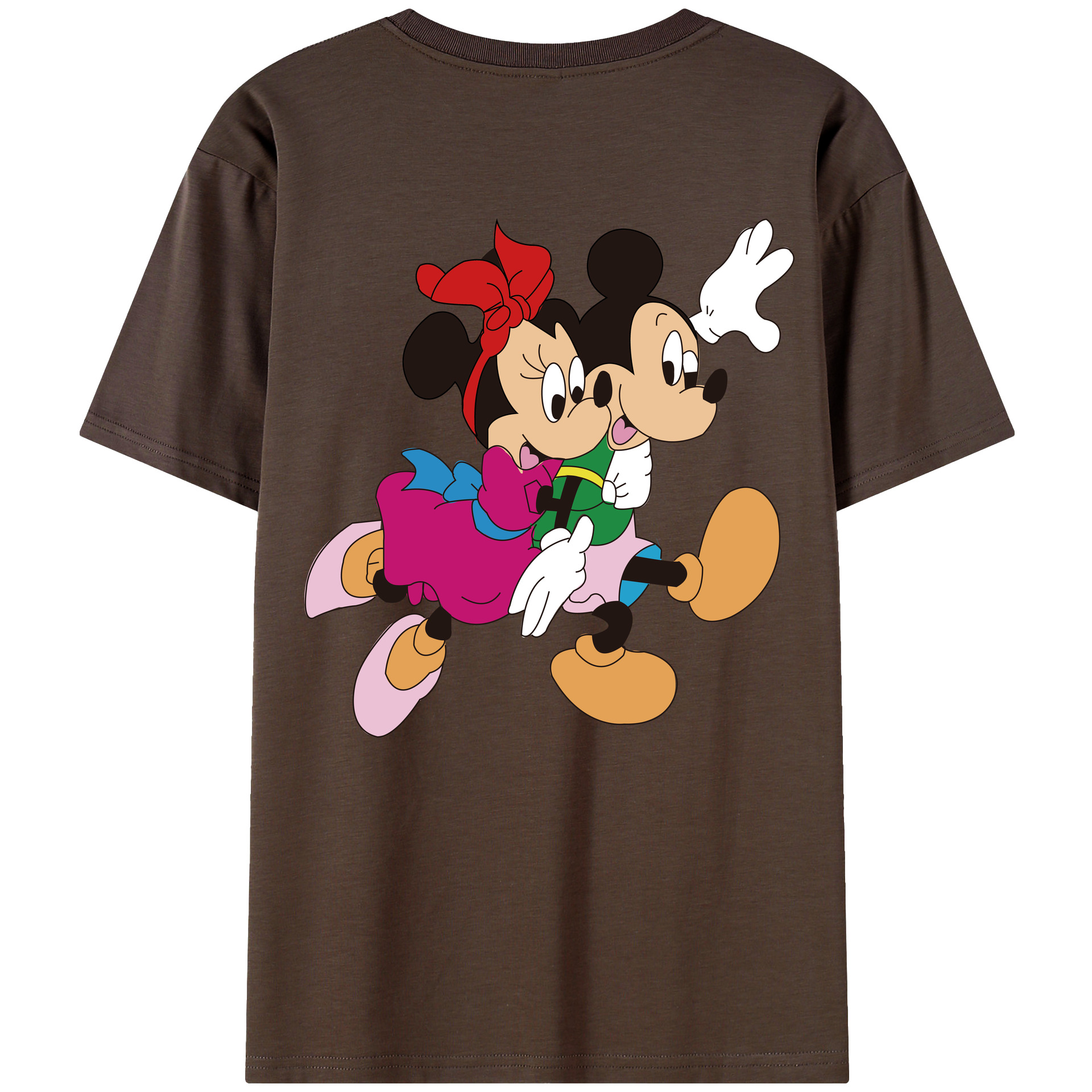 （画像用） ミッキーマウス Mickey Mouse 綿100％半袖Tシャツ（背面プリント）