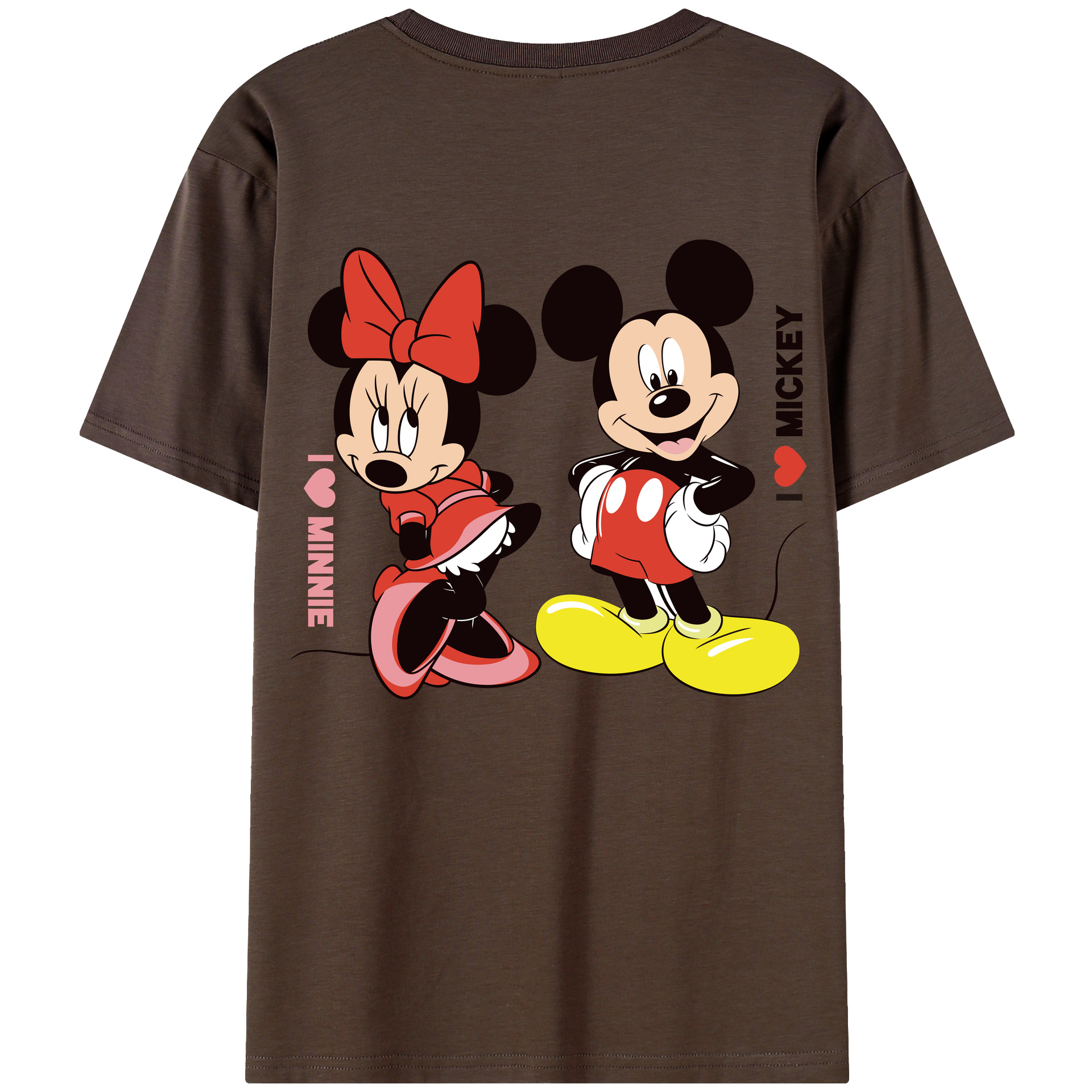 （画像用） ミッキーマウス Mickey Mouse 綿100％半袖Tシャツ（背面プリント）