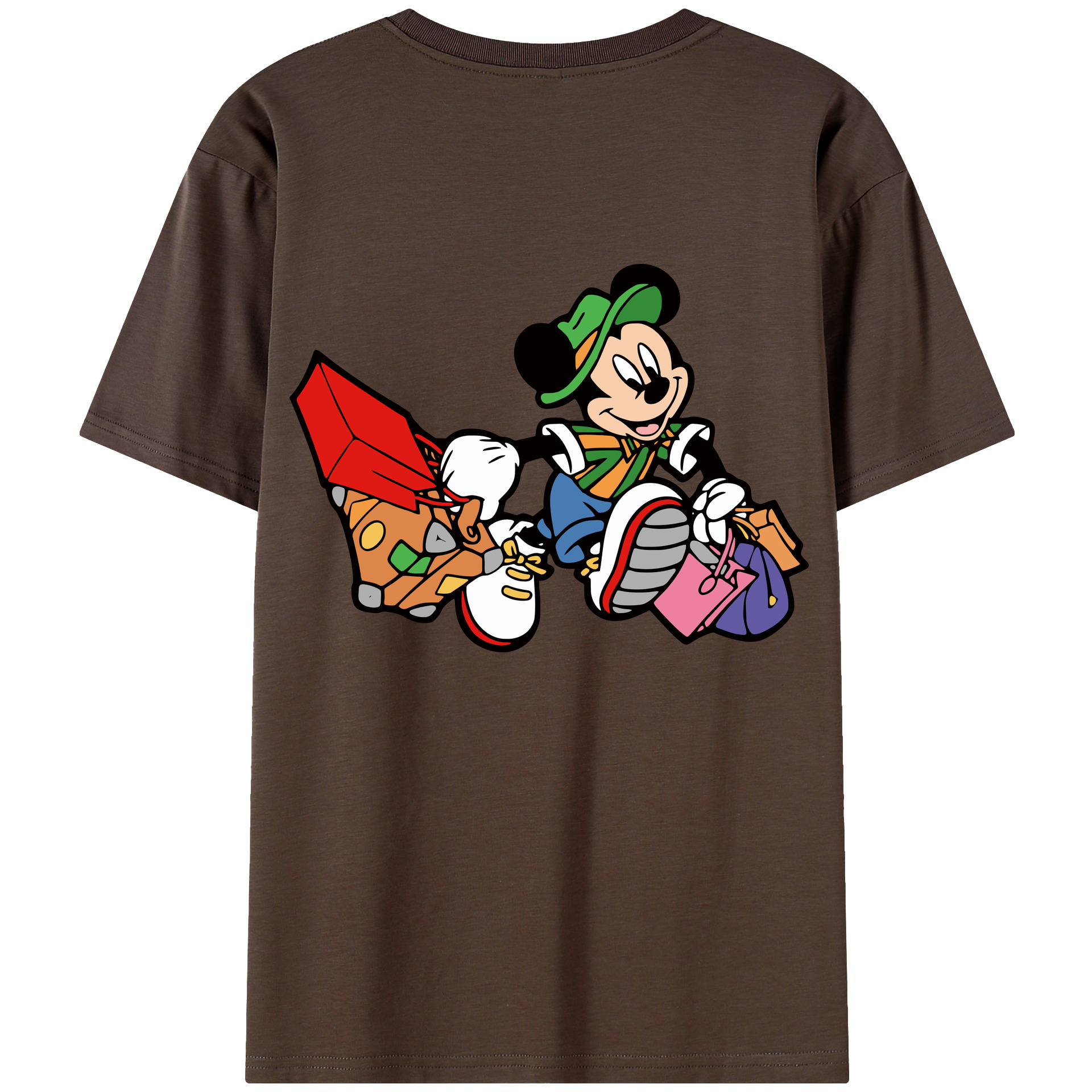 （画像用） ミッキーマウス Mickey Mouse 綿100％半袖Tシャツ（背面プリント）