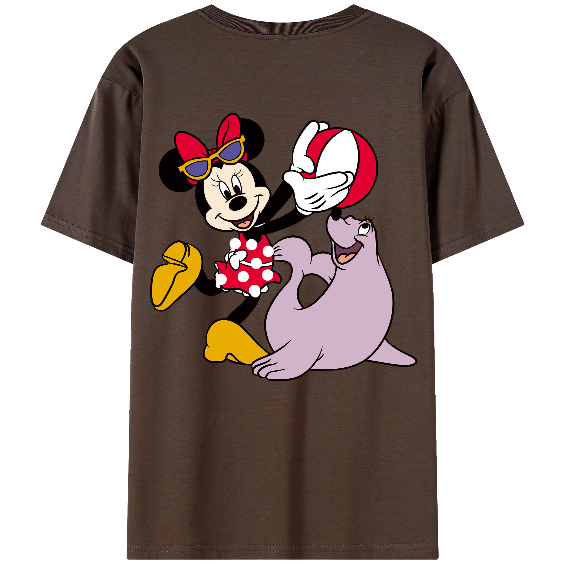 （画像用） ミッキーマウス Mickey Mouse 綿100％半袖Tシャツ（背面プリント）