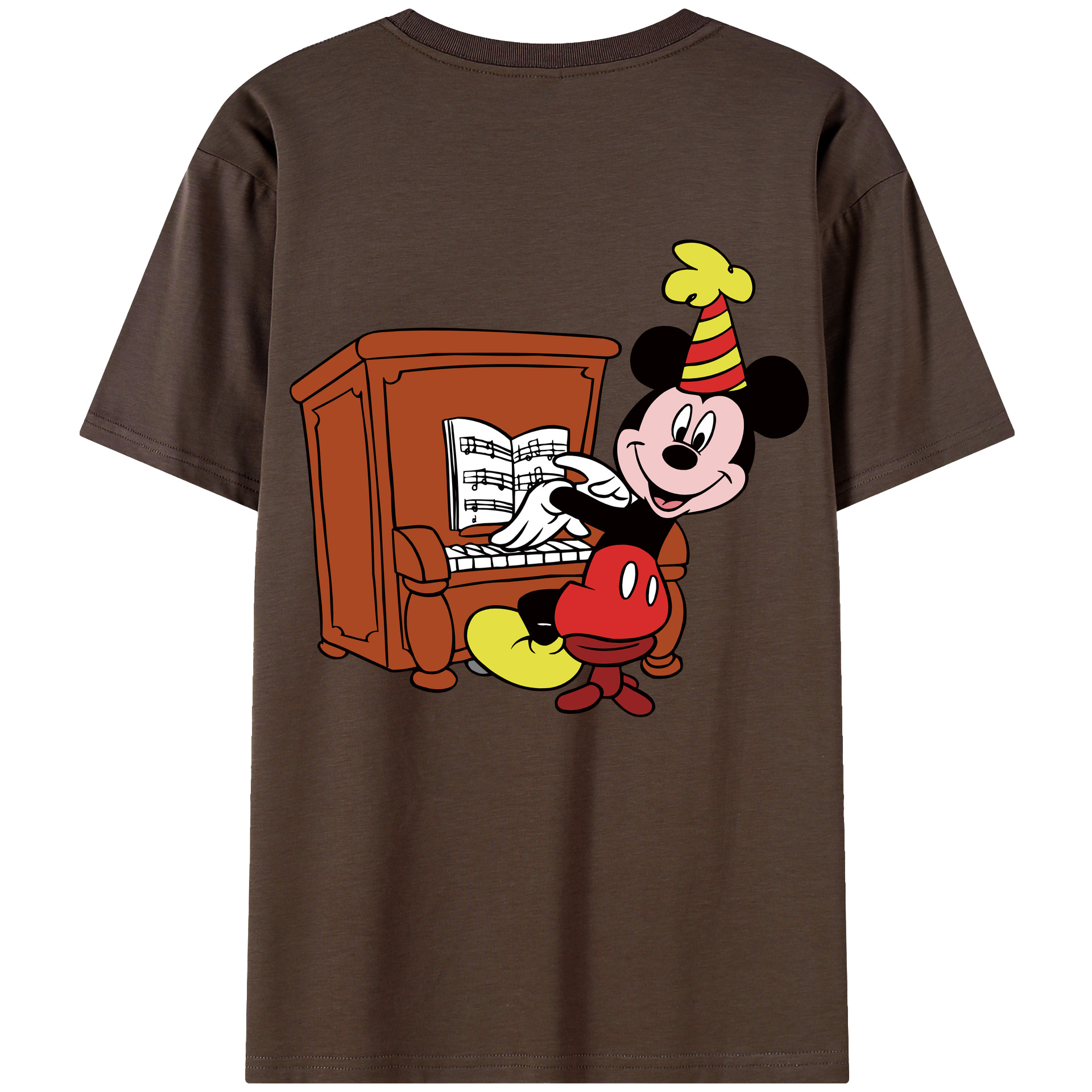 （画像用） ミッキーマウス Mickey Mouse 綿100％半袖Tシャツ（背面プリント）