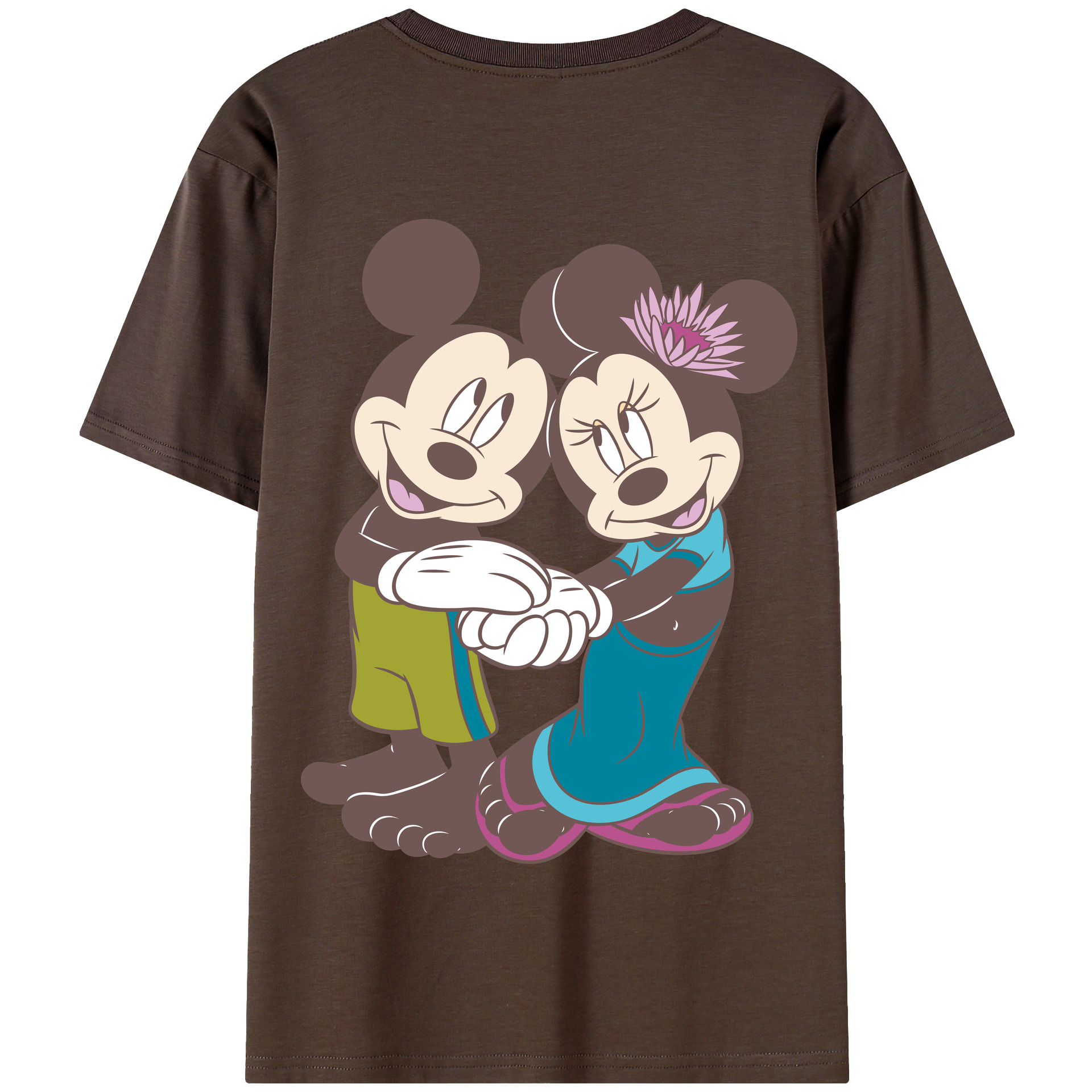 （画像用） ミッキーマウス Mickey Mouse 綿100％半袖Tシャツ（背面プリント）