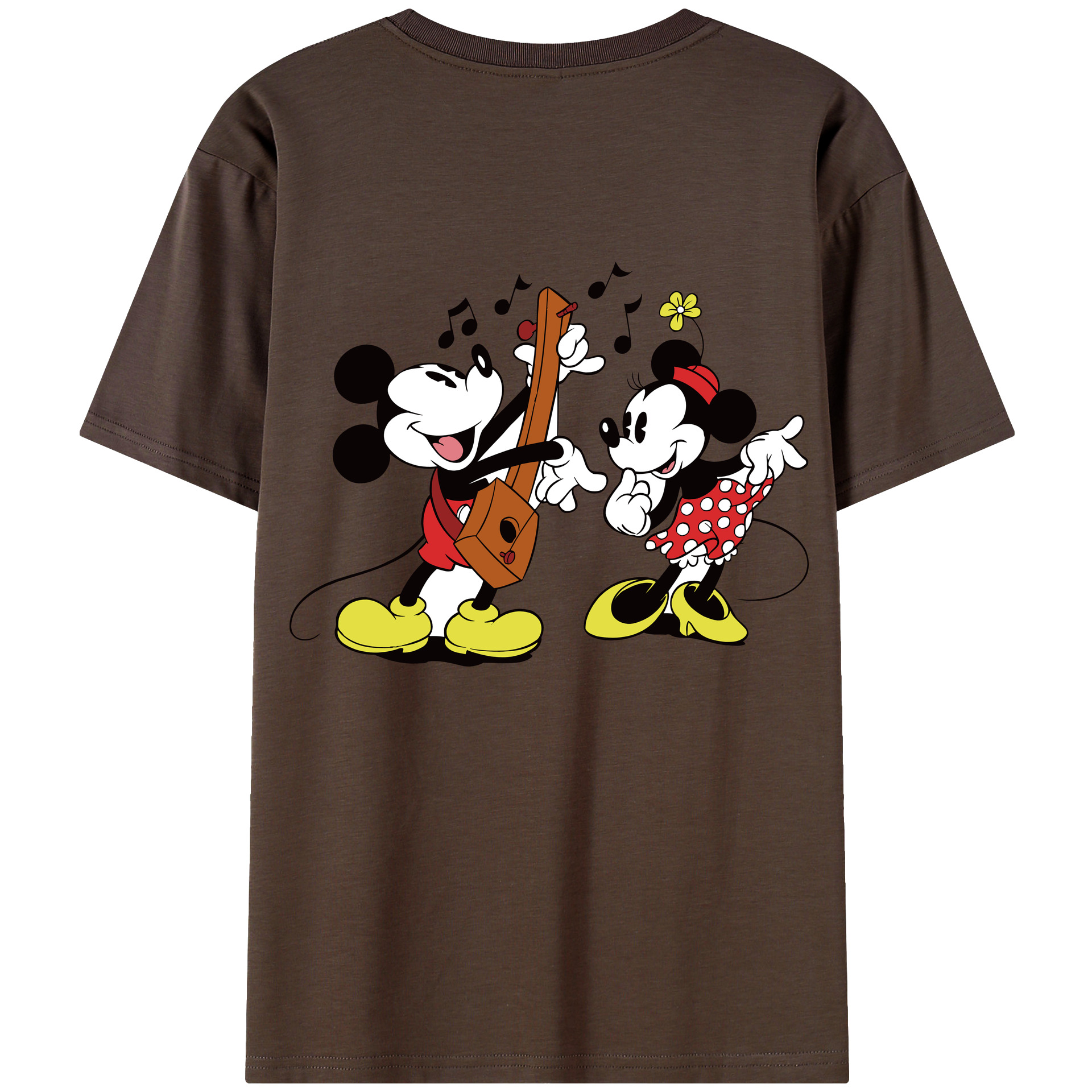 （画像用） ミッキーマウス Mickey Mouse 綿100％半袖Tシャツ（背面プリント）