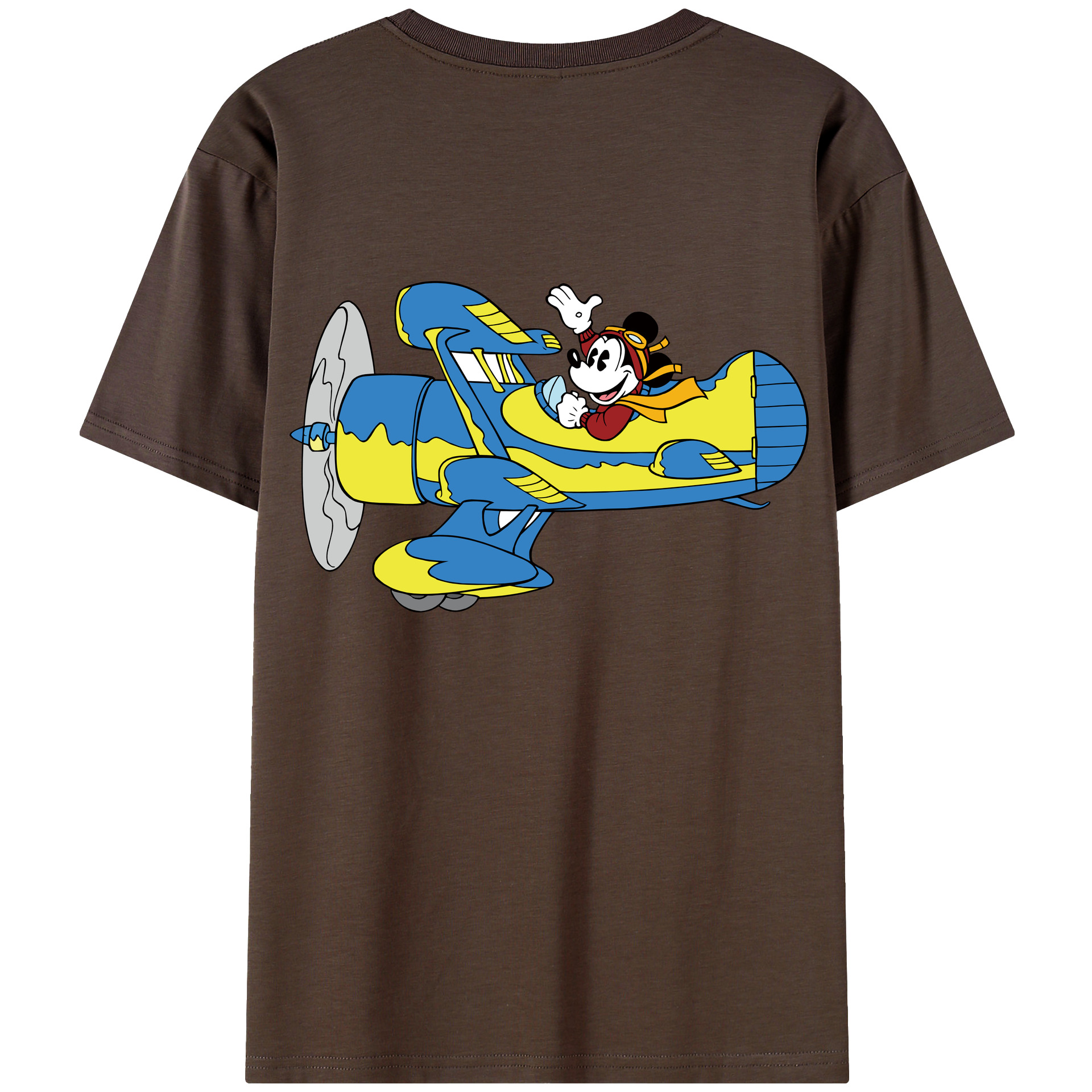 （画像用） ミッキーマウス Mickey Mouse 綿100％半袖Tシャツ（背面プリント）
