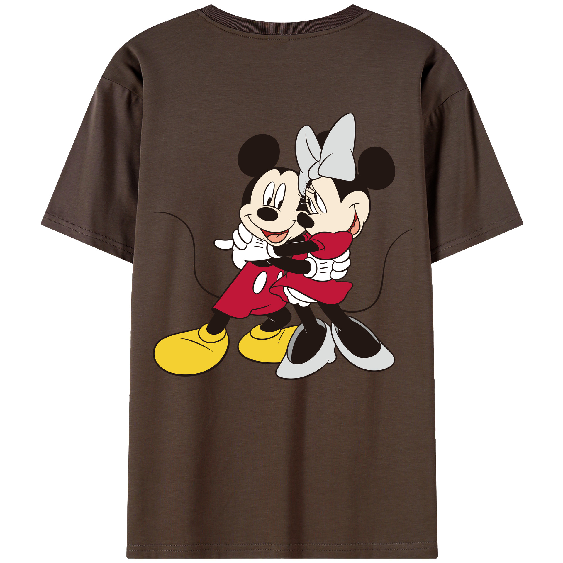 （画像用） ミッキーマウス Mickey Mouse 綿100％半袖Tシャツ（背面プリント）