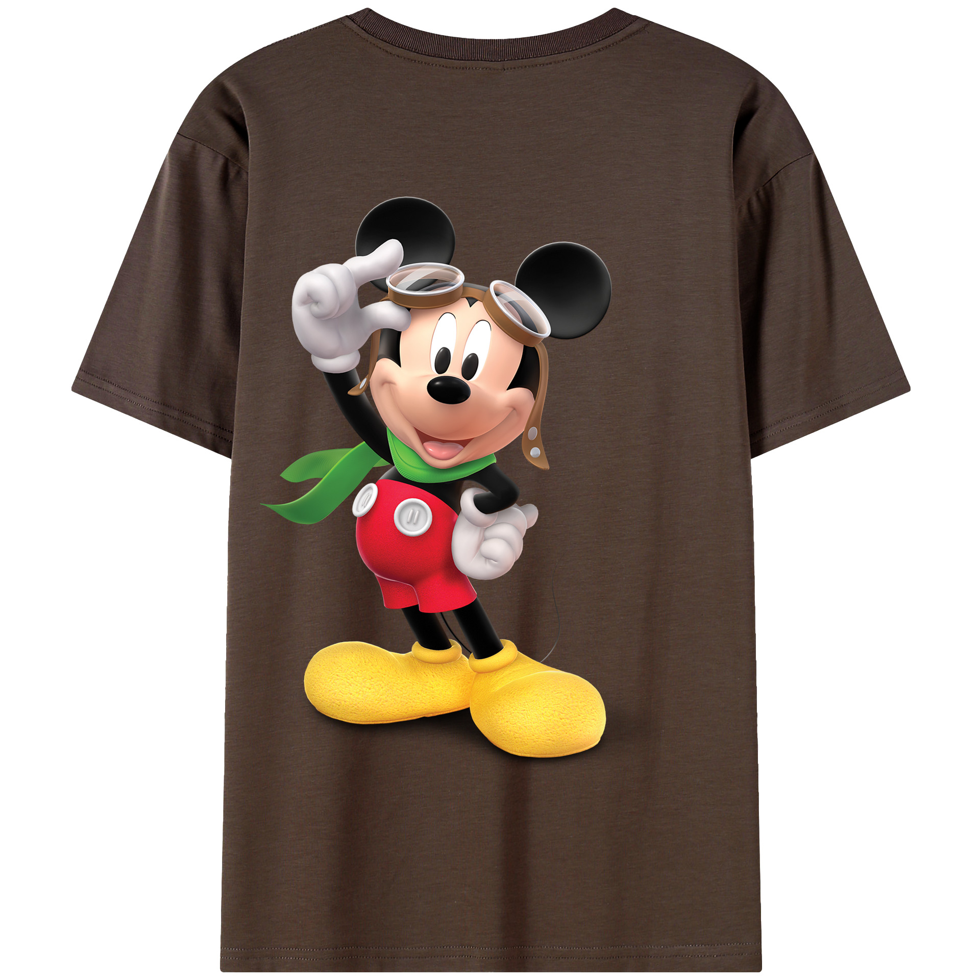 （画像用） ミッキーマウス Mickey Mouse 綿100％半袖Tシャツ（背面プリント）
