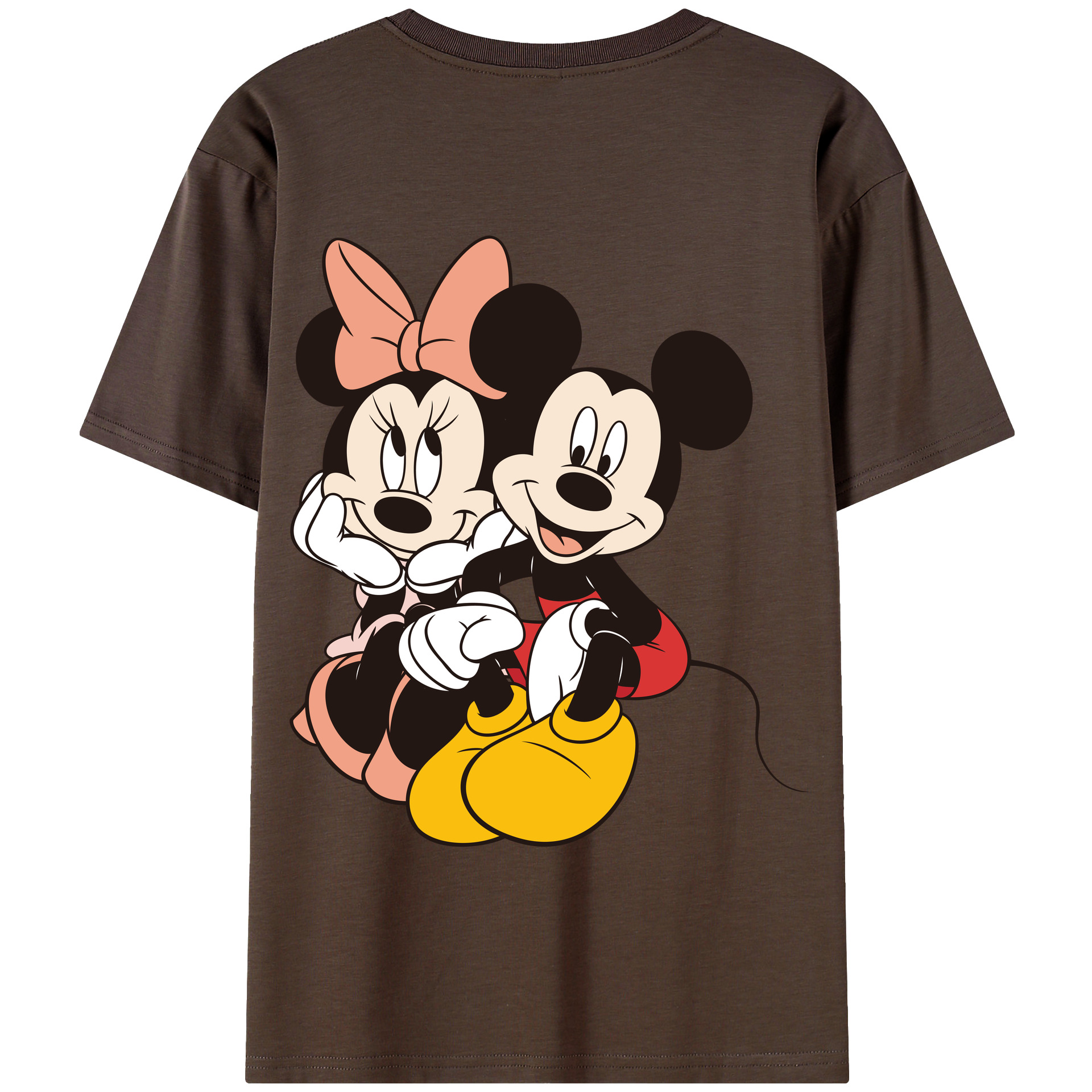 （画像用） ミッキーマウス Mickey Mouse 綿100％半袖Tシャツ（背面プリント）