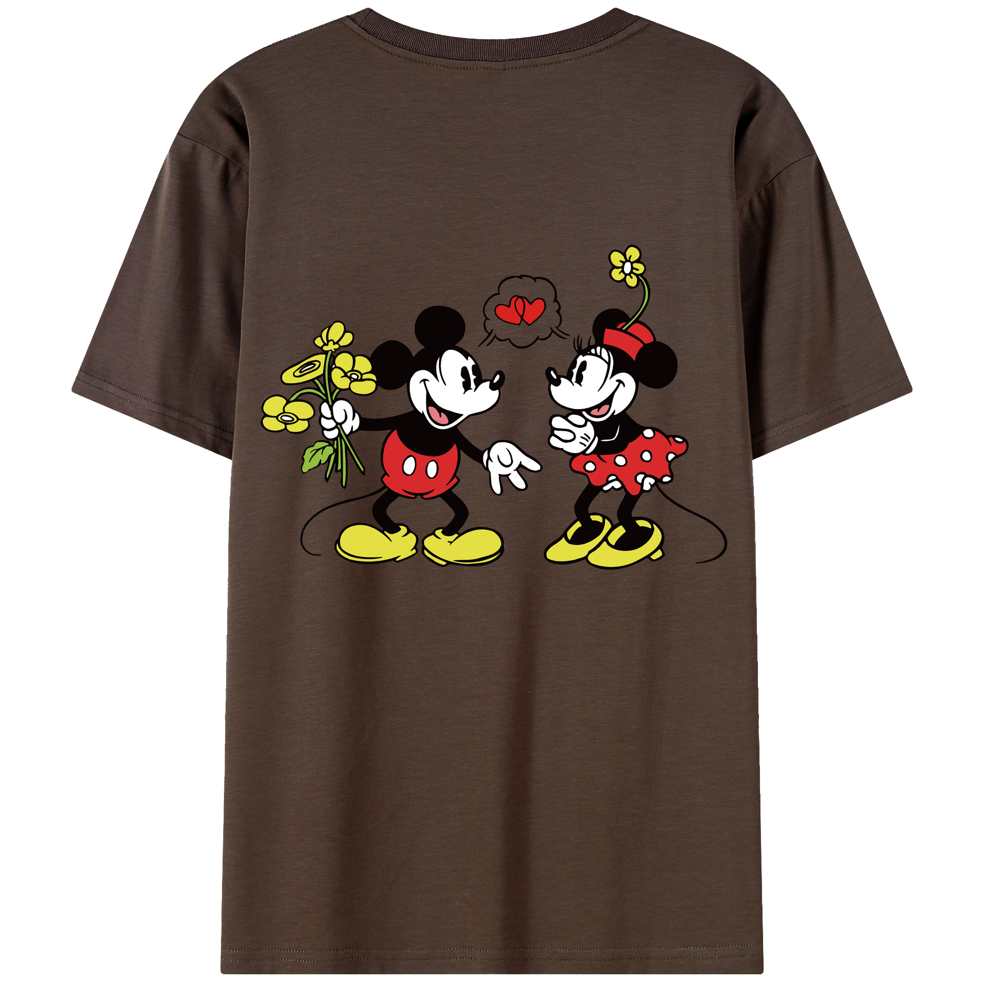 （画像用） ミッキーマウス Mickey Mouse 綿100％半袖Tシャツ（背面プリント）
