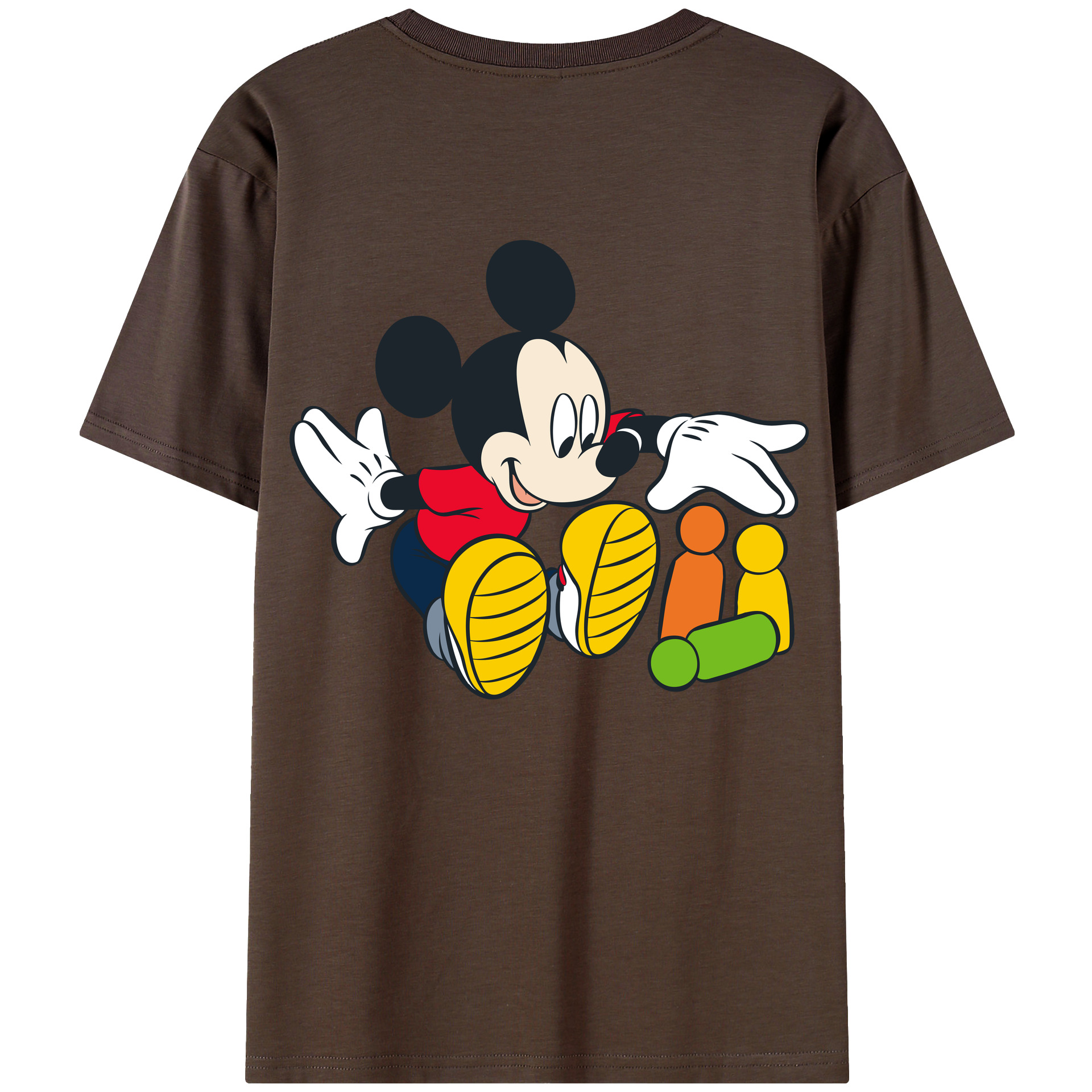 （画像用） ミッキーマウス Mickey Mouse 綿100％半袖Tシャツ（背面プリント）