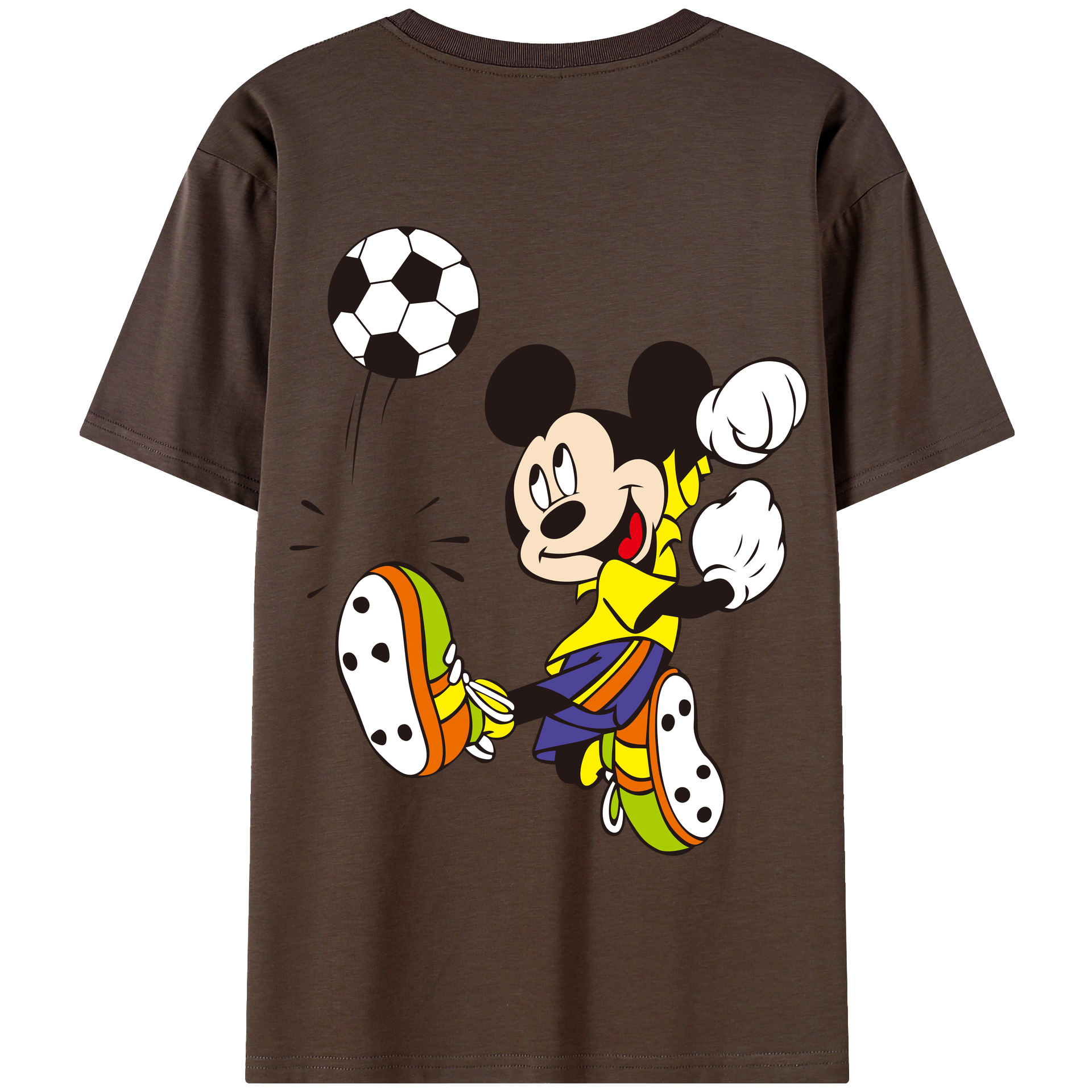（画像用） ミッキーマウス Mickey Mouse 綿100％半袖Tシャツ（背面プリント）