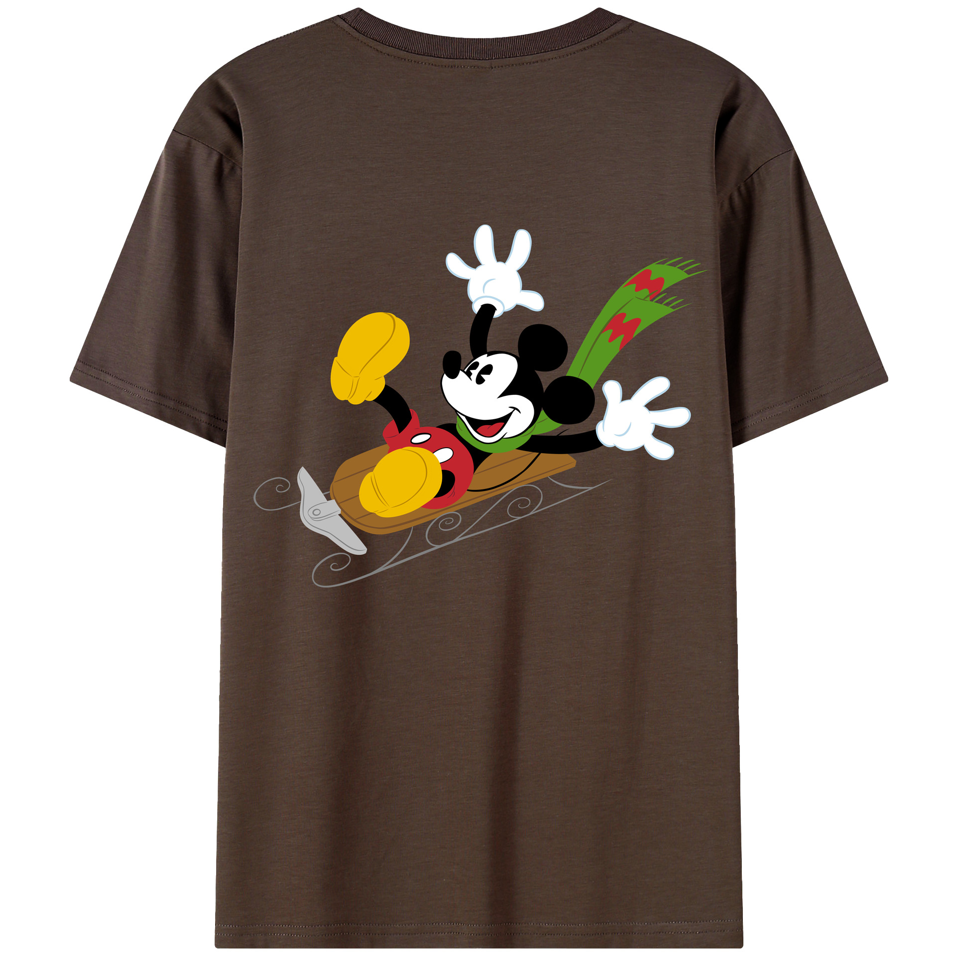 （画像用） ミッキーマウス Mickey Mouse 綿100％半袖Tシャツ（背面プリント）