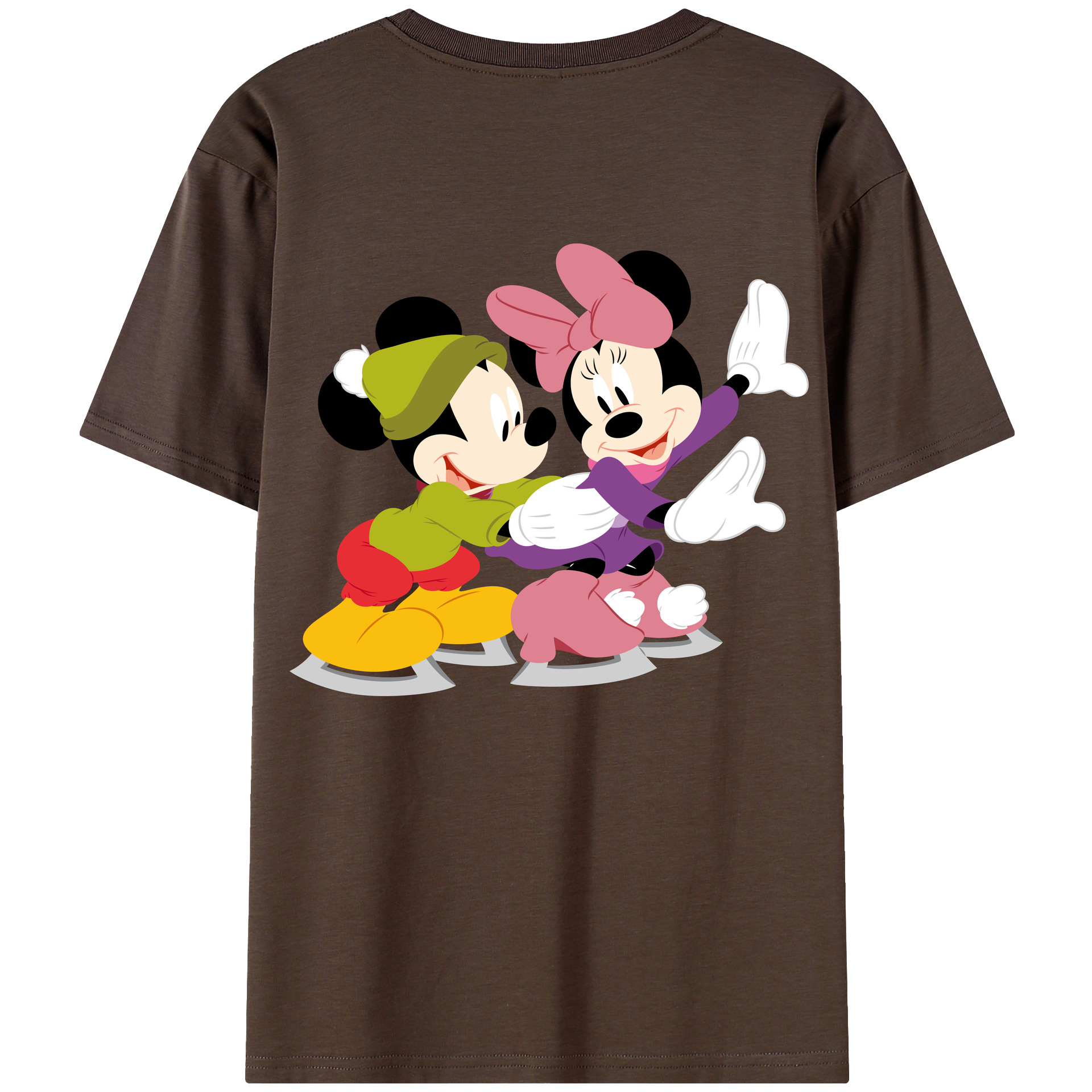 （画像用） ミッキーマウス Mickey Mouse 綿100％半袖Tシャツ（背面プリント）