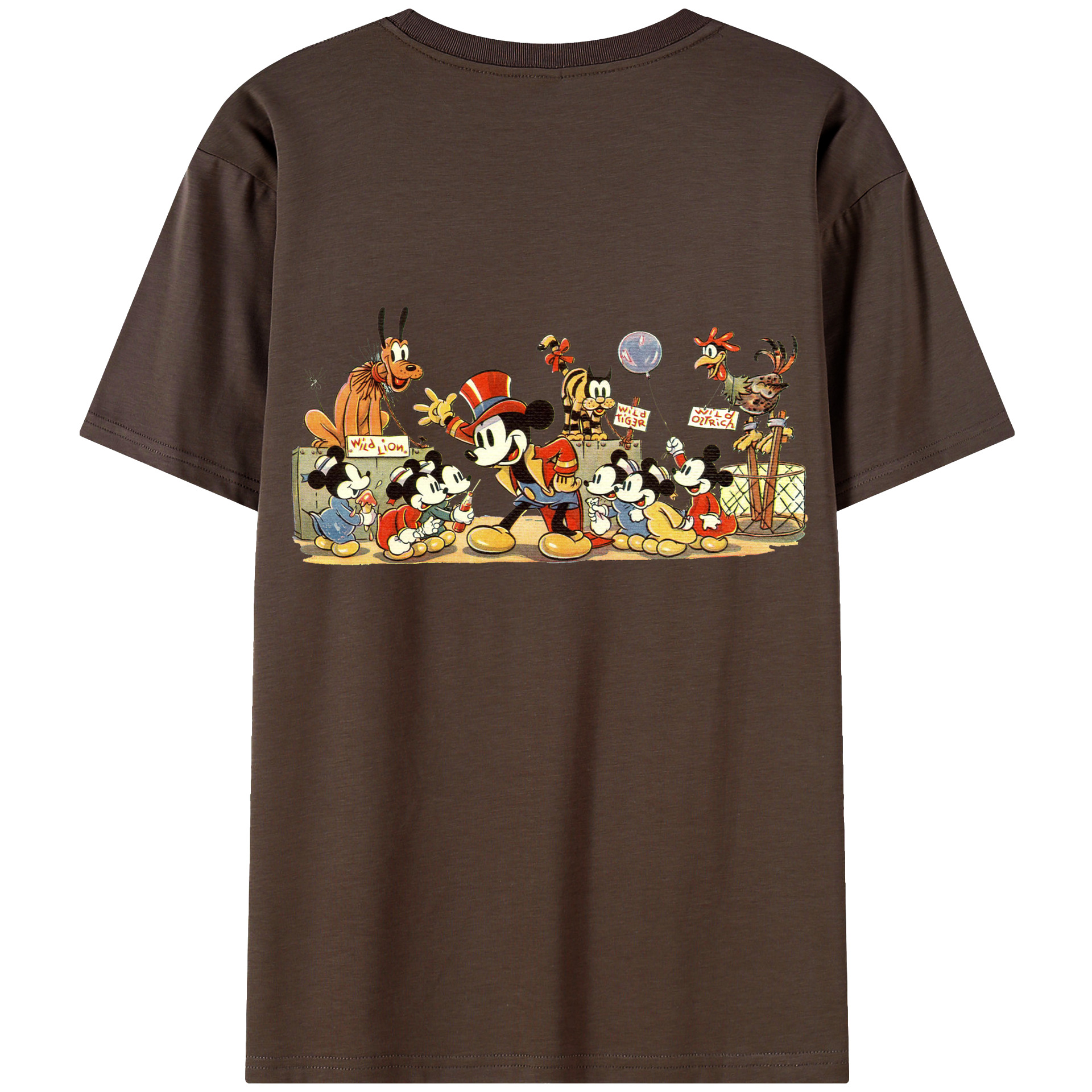 （画像用） ミッキーマウス Mickey Mouse 綿100％半袖Tシャツ（背面プリント）