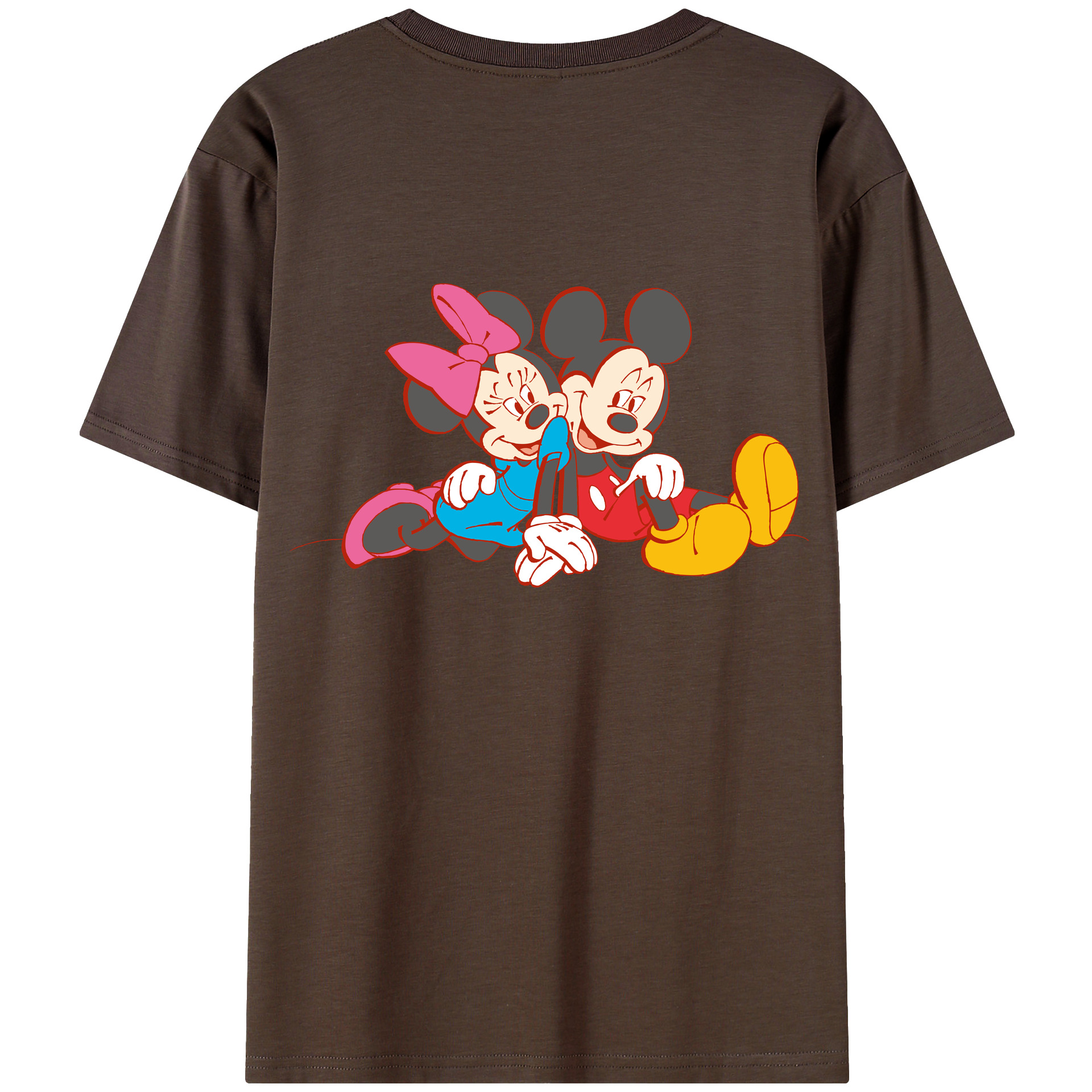 （画像用） ミッキーマウス Mickey Mouse 綿100％半袖Tシャツ（背面プリント）