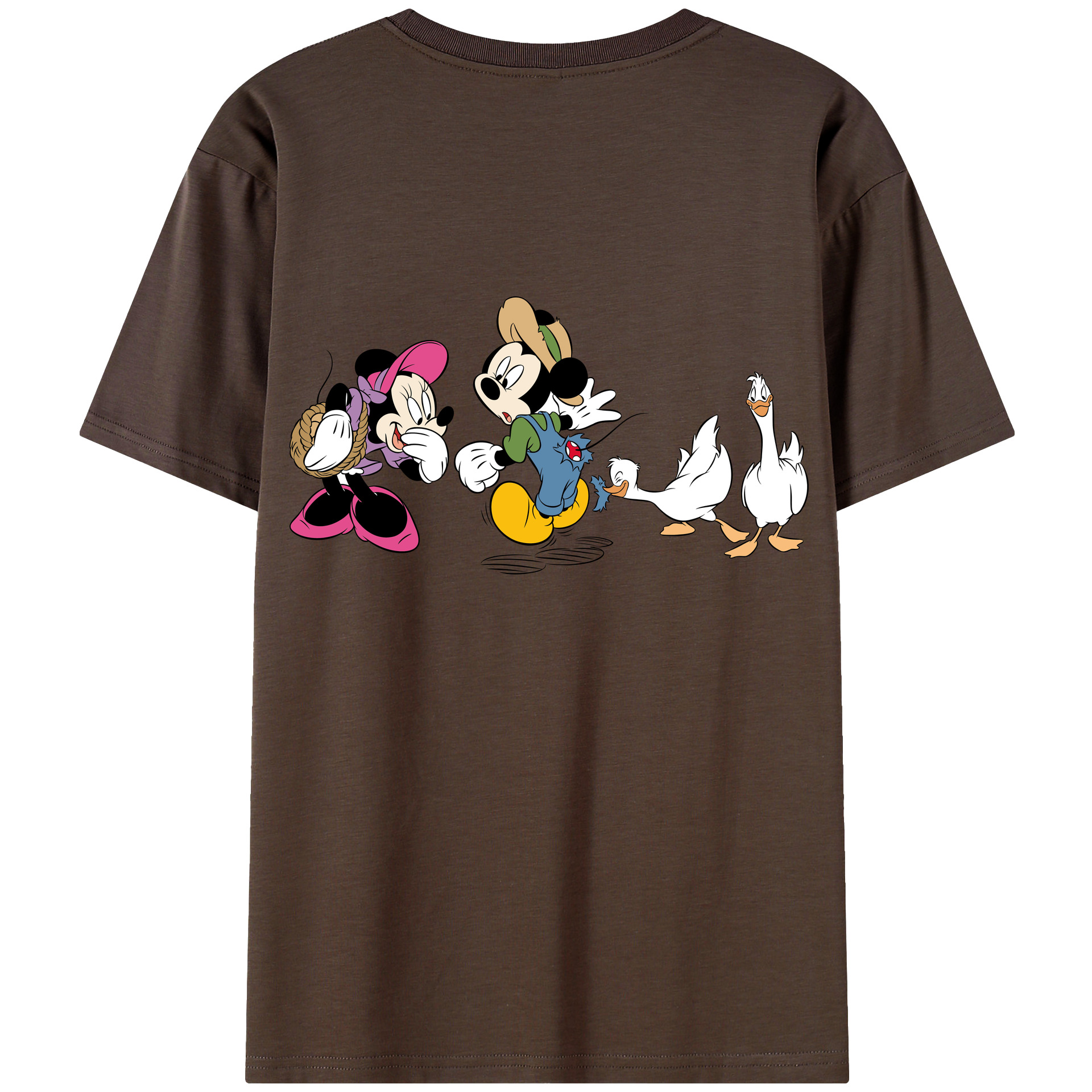 （画像用） ミッキーマウス Mickey Mouse 綿100％半袖Tシャツ（背面プリント）