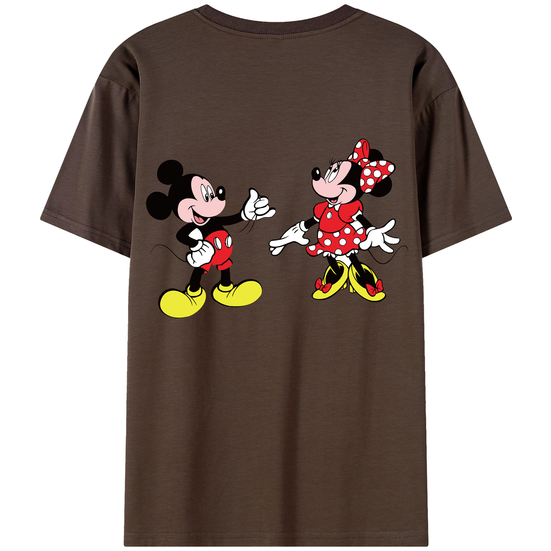 （画像用） ミッキーマウス Mickey Mouse 綿100％半袖Tシャツ（背面プリント）